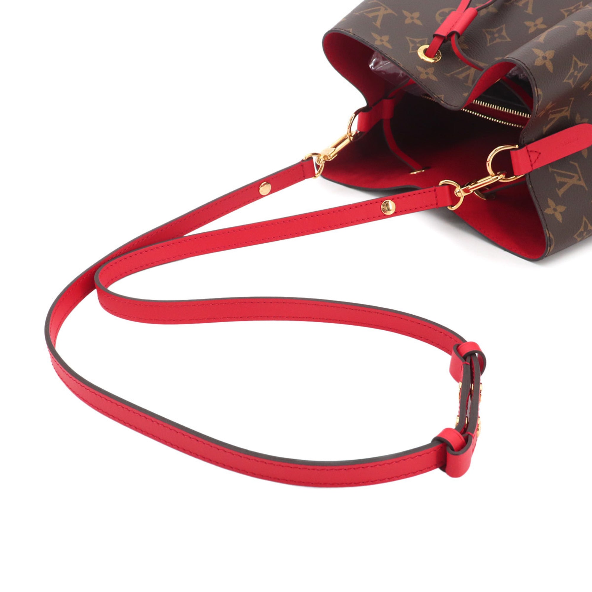 Louis Vuitton Coquelicots Monogram Red Color Monogram Leather Handbag Shoulder Bag (Pre-Owned)