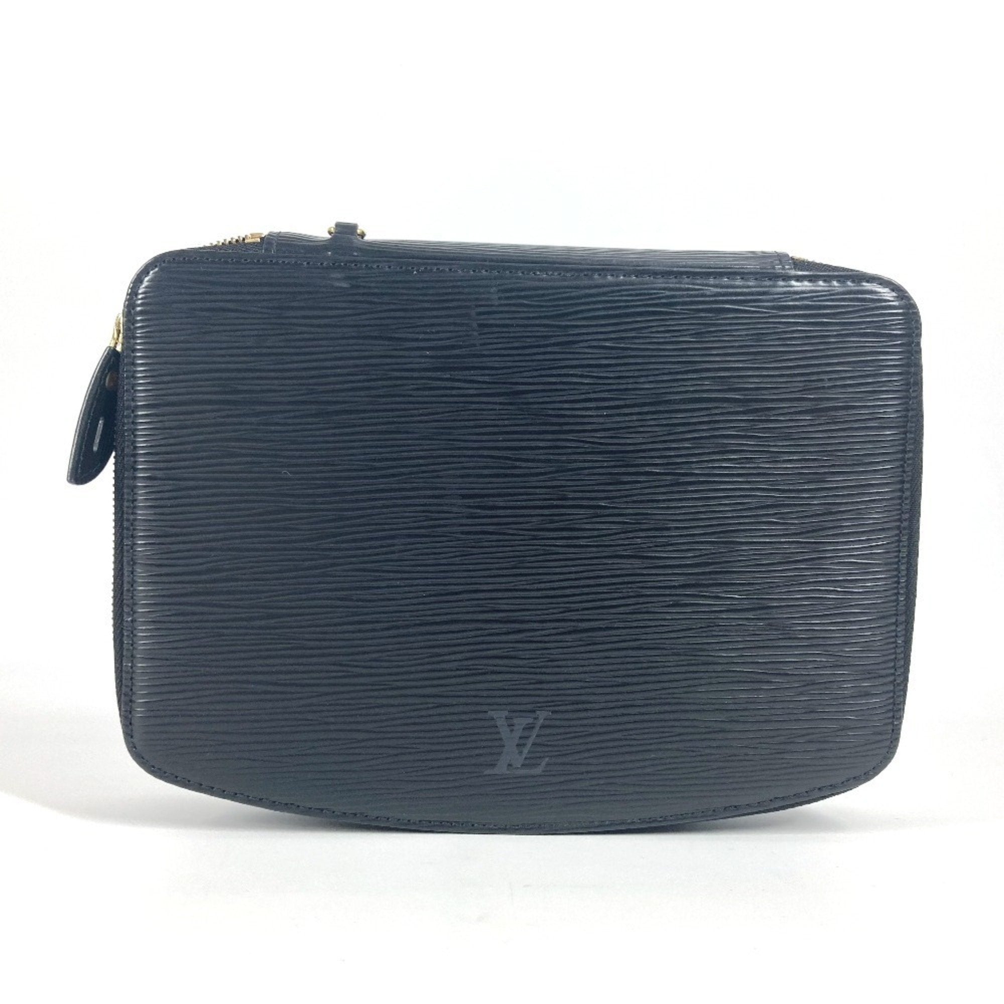 Hermes Black Leather Pouch (Pre-Owned)