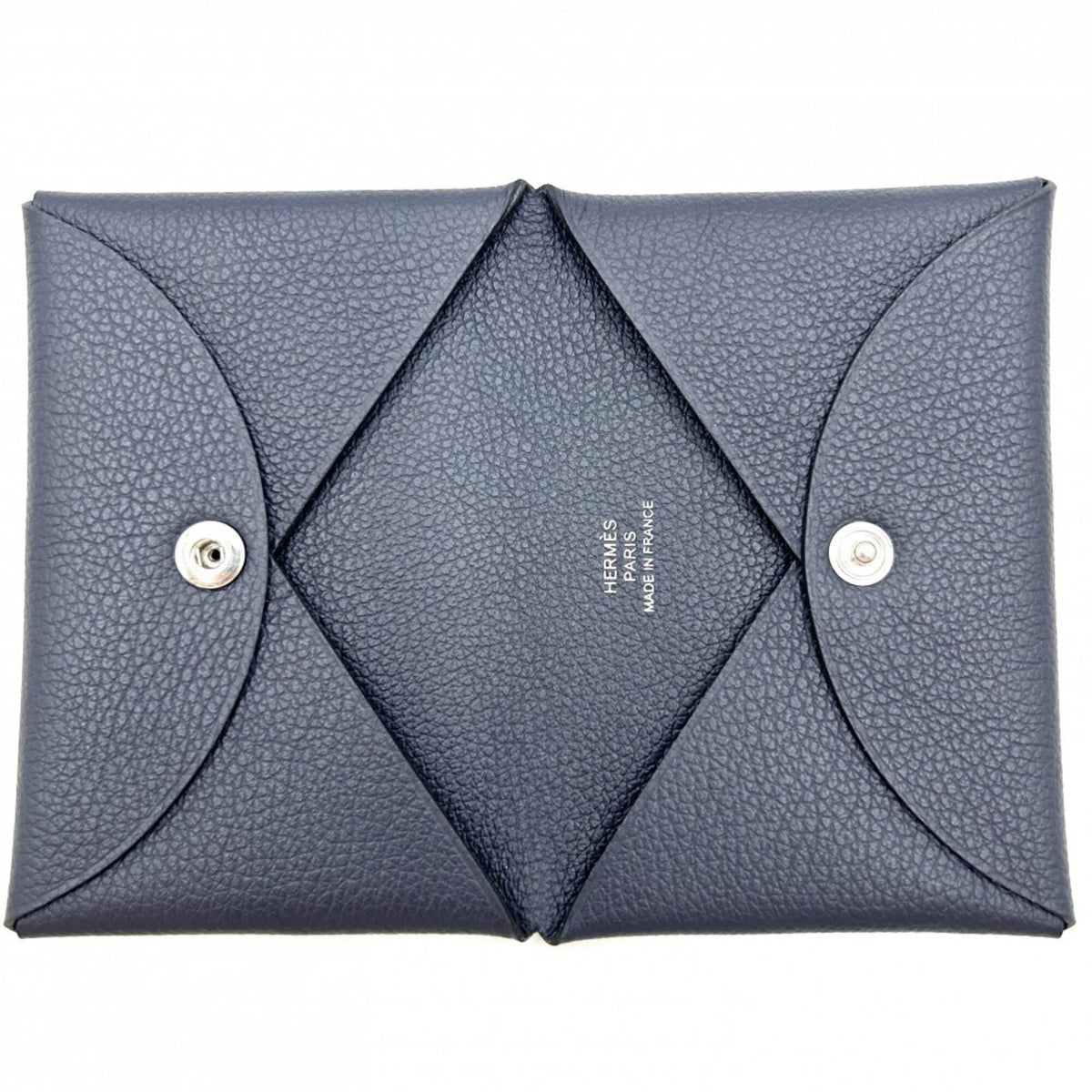Hermes Navy Epsom Leather Coin Purse/Coin Case (Pre-Owned)