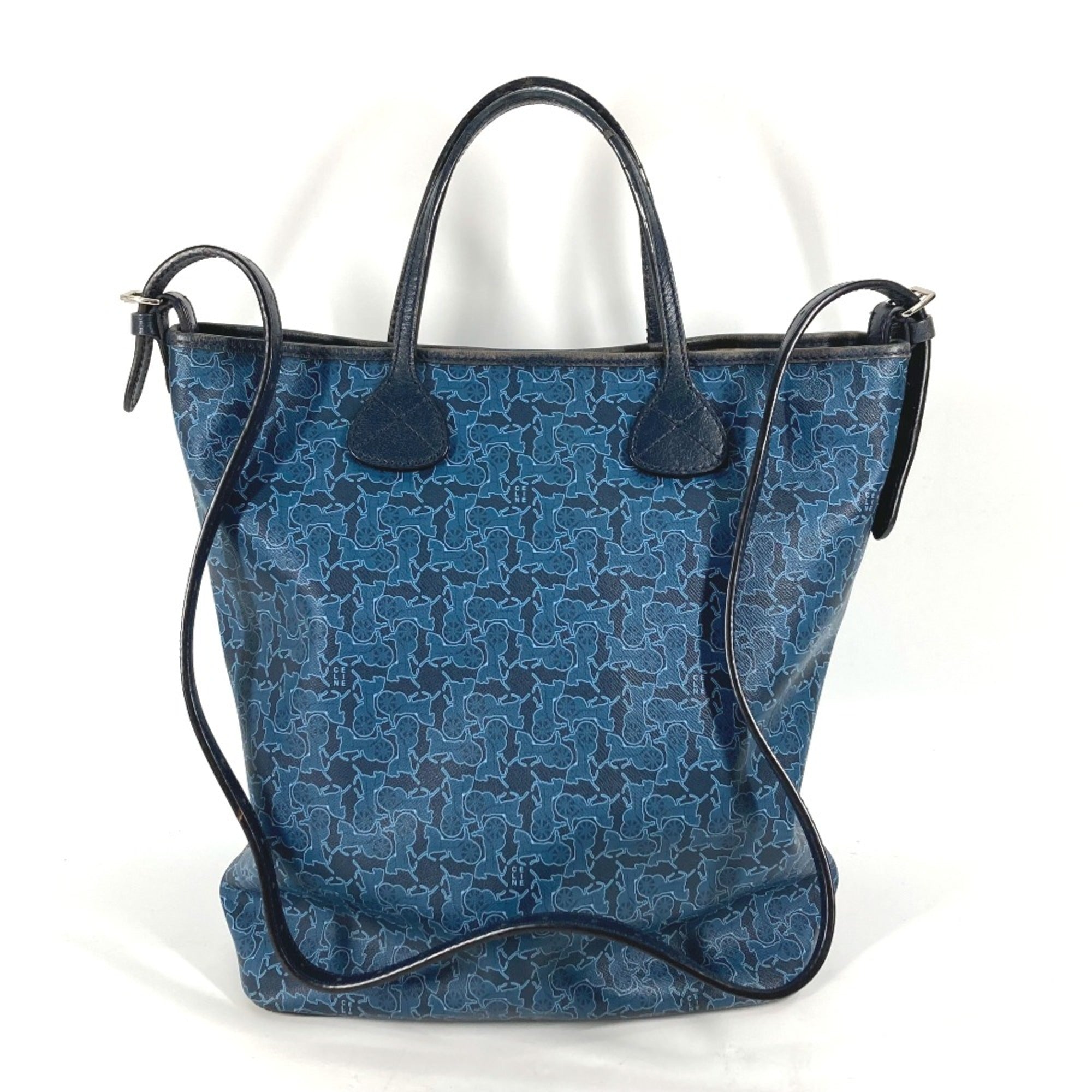Celine Blue Leather Shoulder Bag (Pre-Owned)