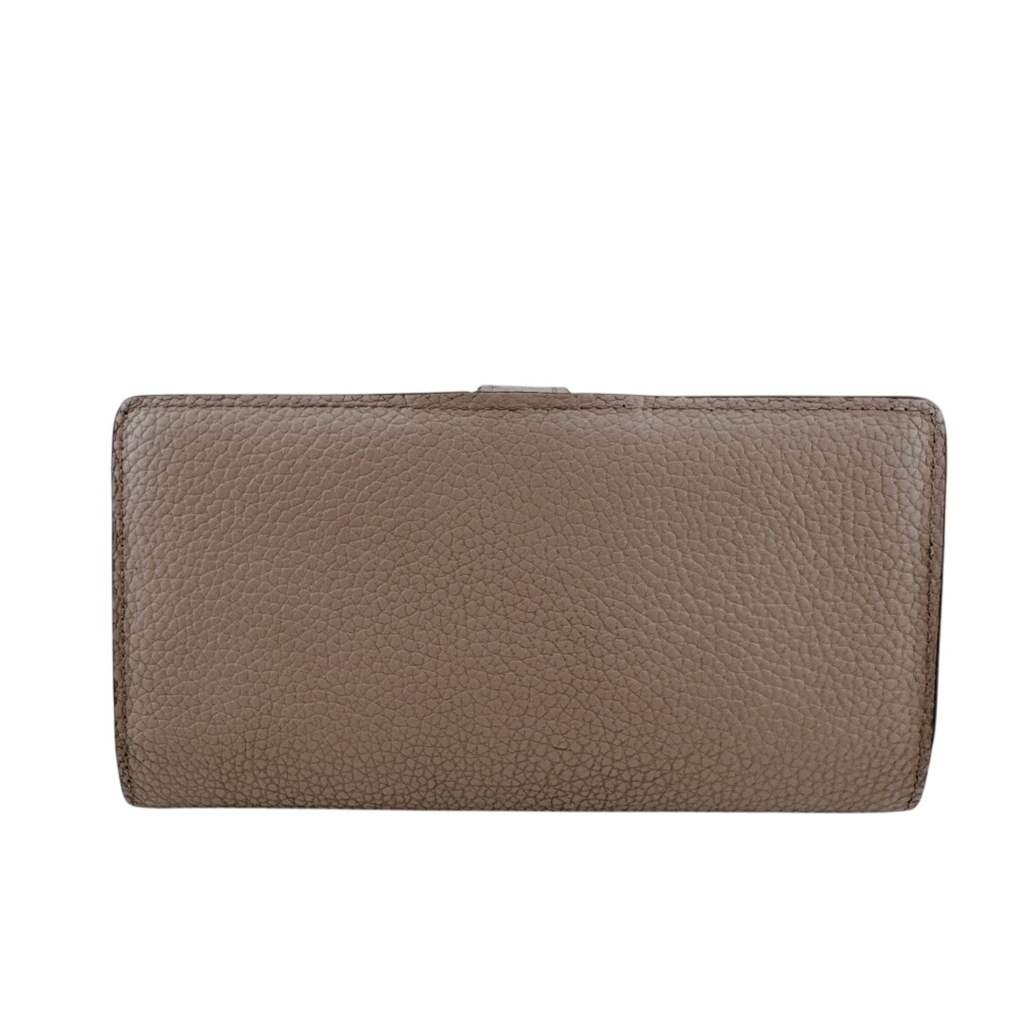 Louis Vuitton Taurillon Beige Leather Long Wallet (Bi-Fold) (Pre-Owned)