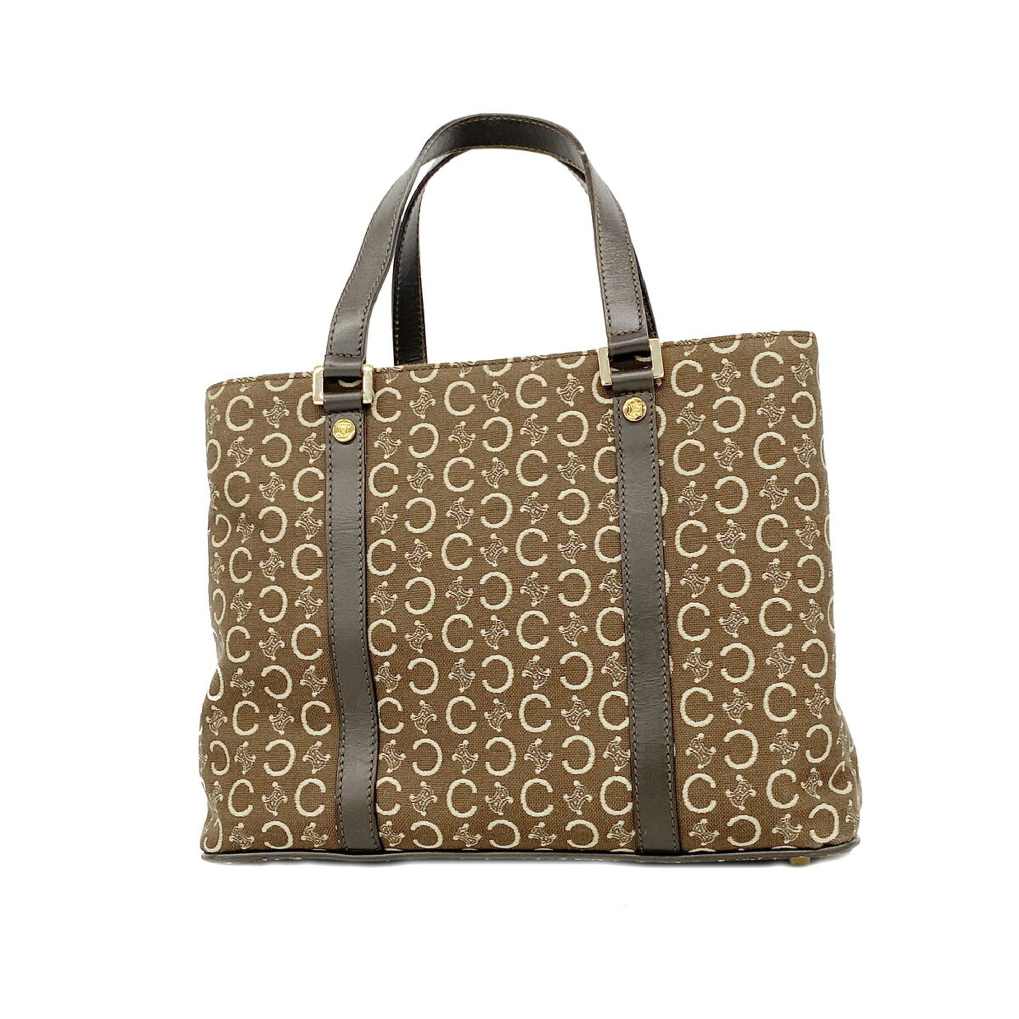 Celine Brown Canvas Handbag (Pre-Owned)