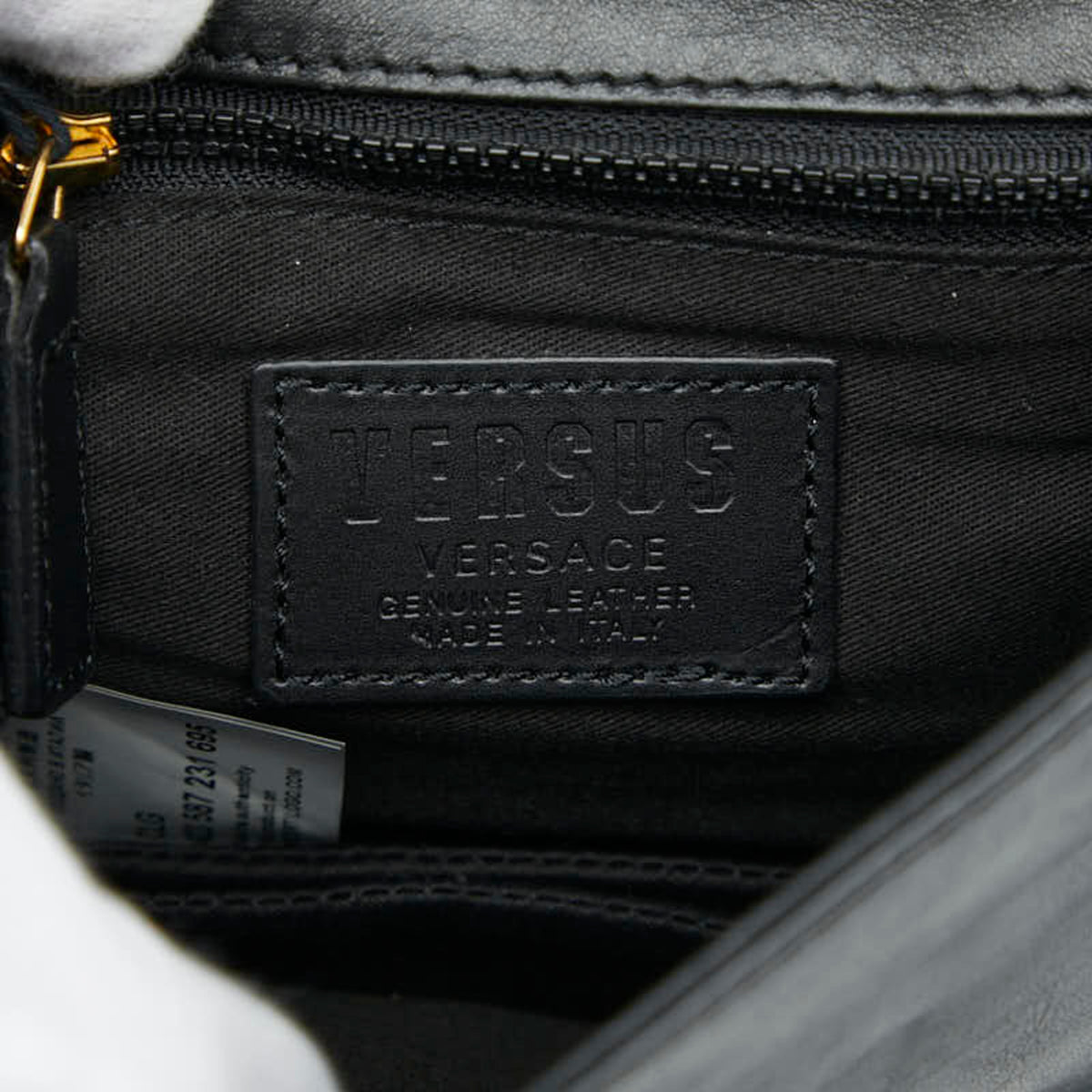 Versace Black Leather Clutch Bag (Pre-Owned)