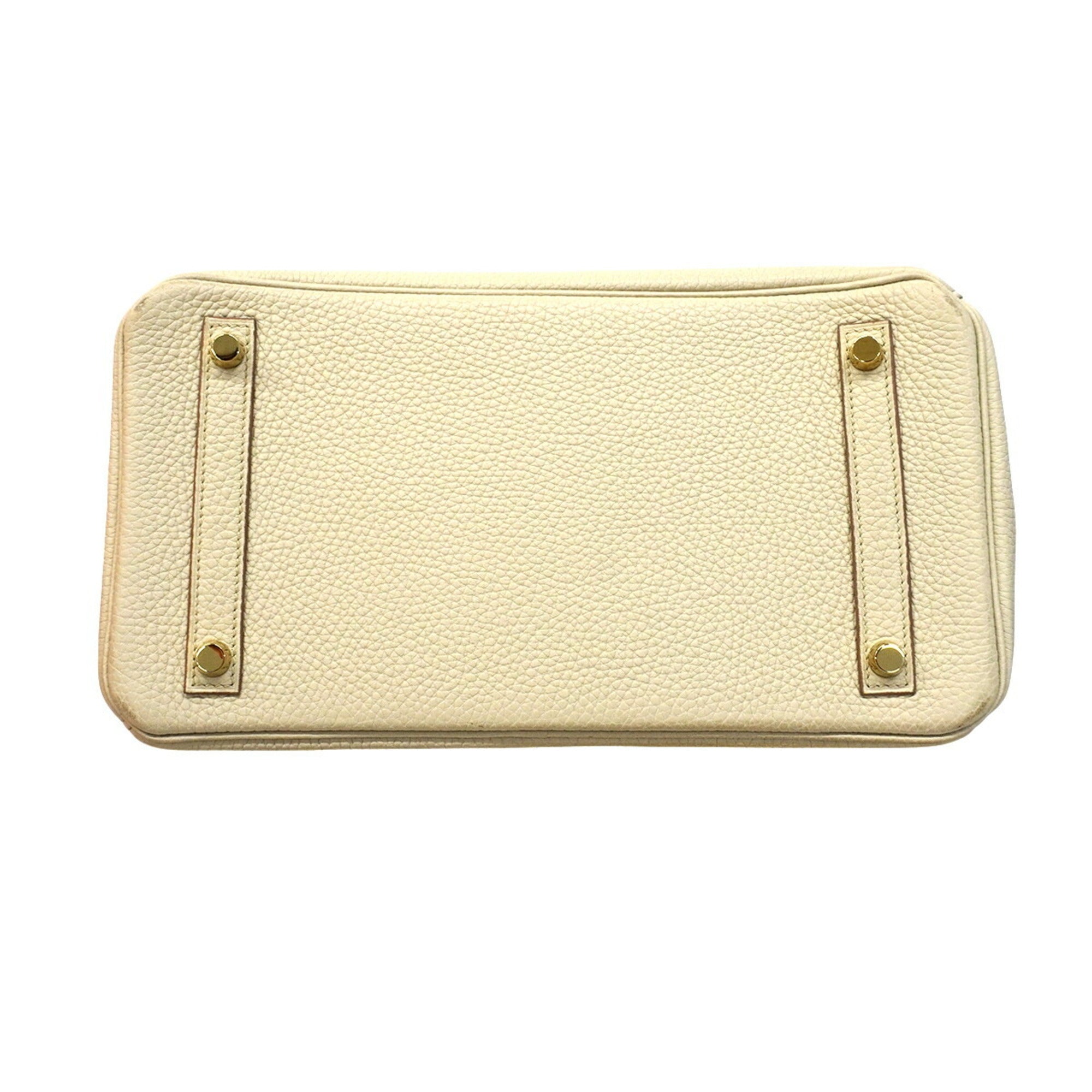 Hermes Gray Taurillon Clemence Leather Handbag (Pre-Owned)