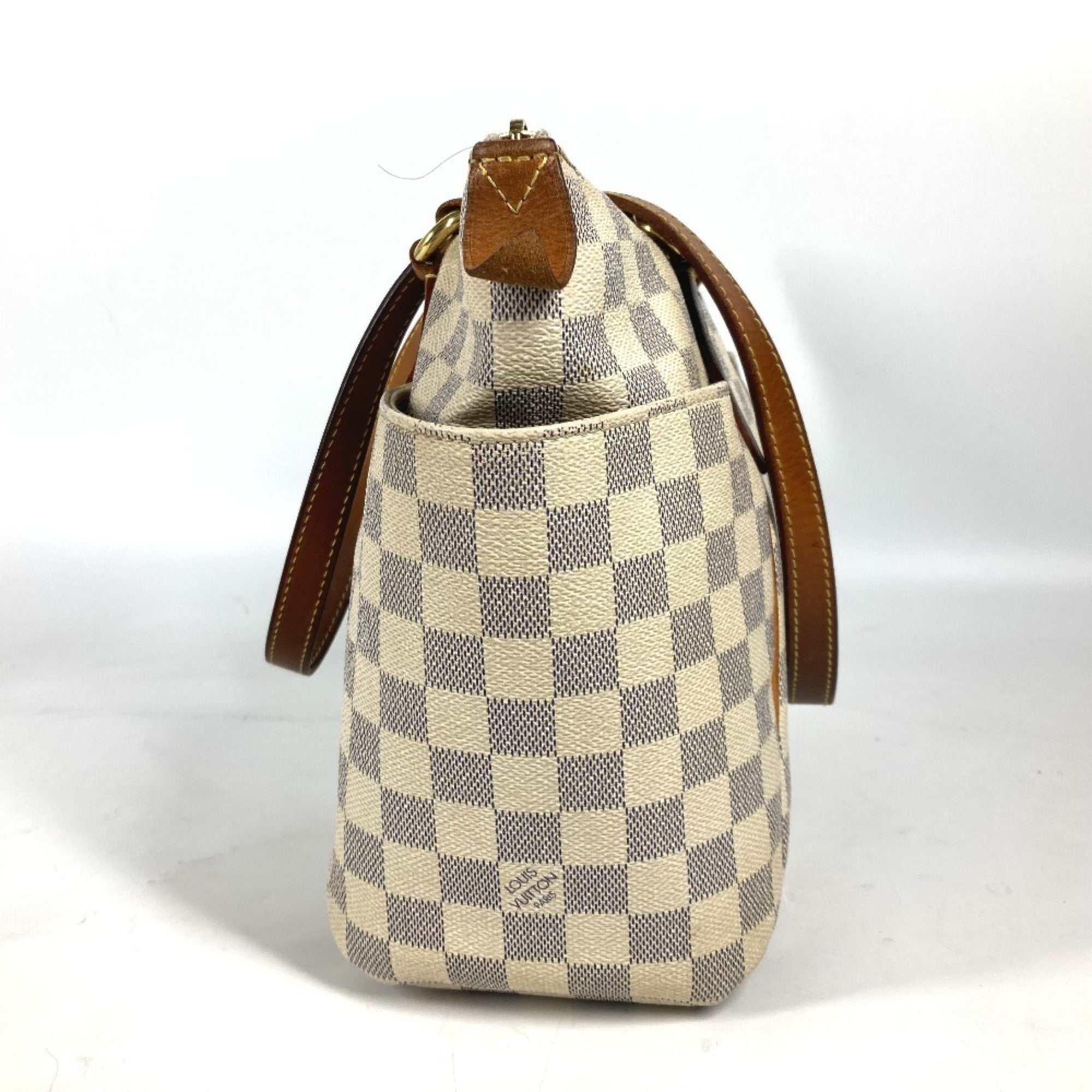 Louis Vuitton White Damier Azur Shoulder Bag Tote Bag (Pre-Owned)