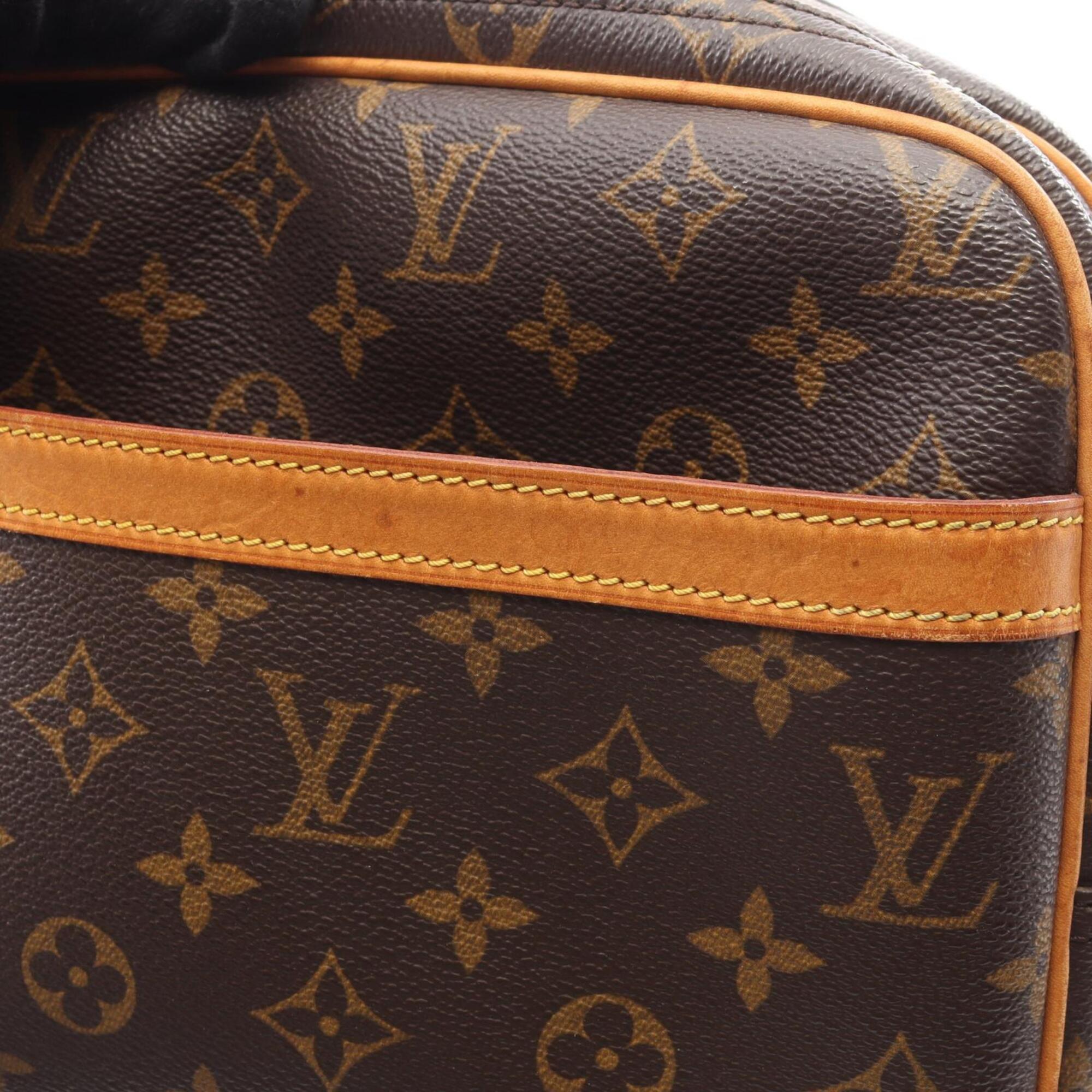 Louis Vuitton Brown Monogram Coated Canvas Leather Handbag Shoulder Bag (Pre-Owned)