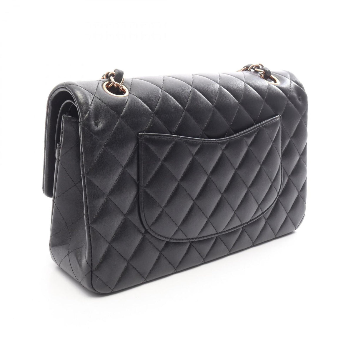 Chanel Matelasse Black Leather Handbag Shoulder Bag (Pre-Owned)