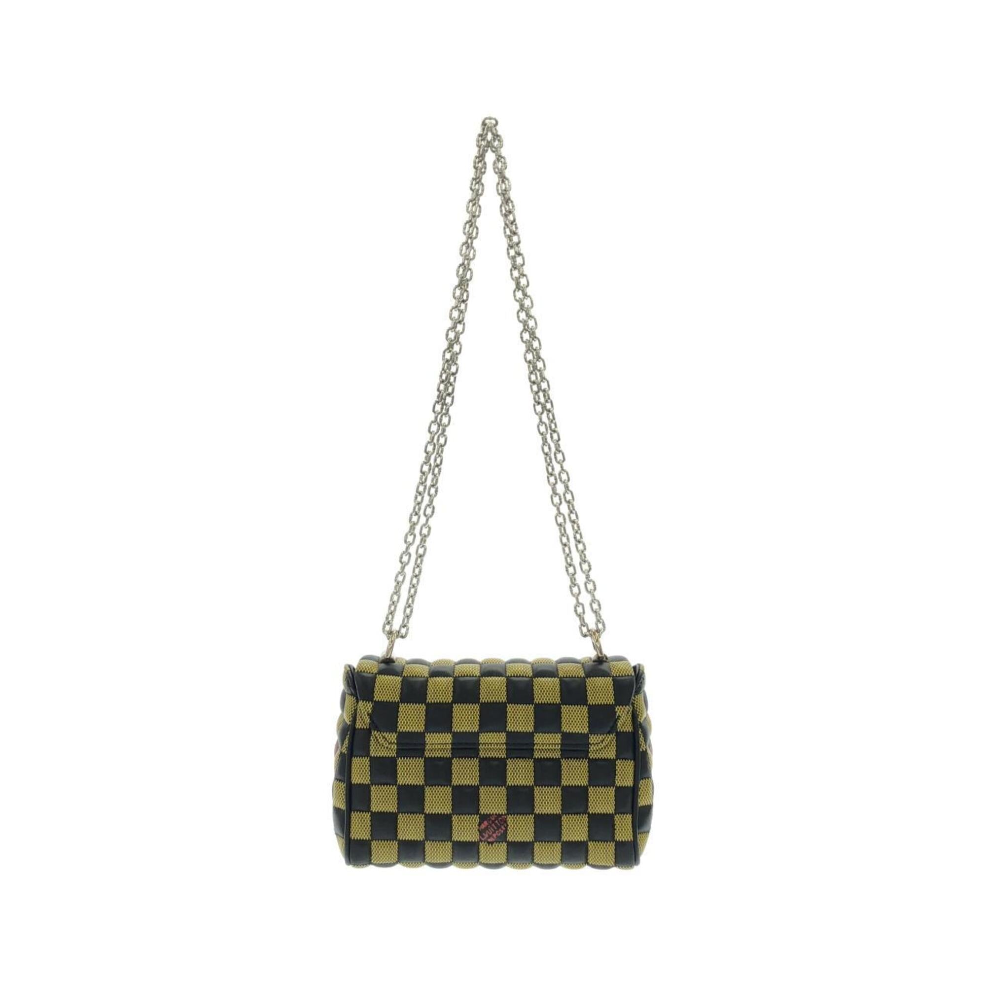 Louis Vuitton Black Yellow Leather Shoulder Bag (Pre-Owned)