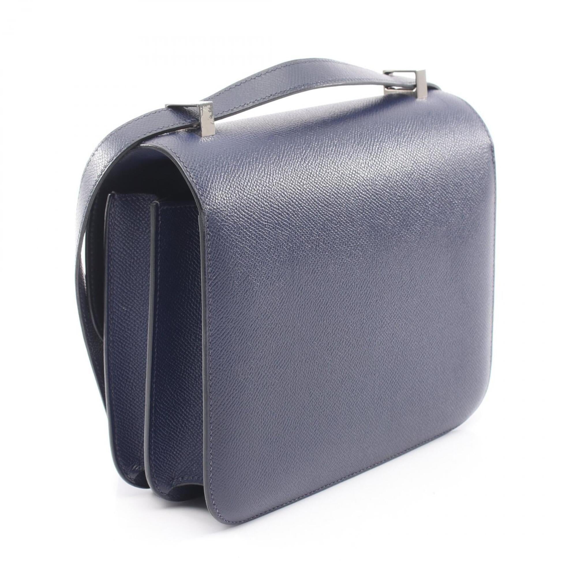 Hermes Bleu Saphir Navy Epsom Leather Handbag Shoulder Bag (Pre-Owned)