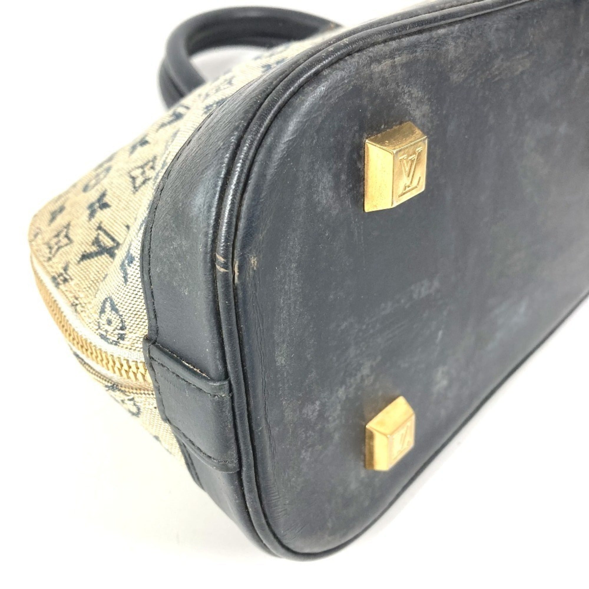 Louis Vuitton Galle Marron Monogram Navy Monogram Mini Boston Bag Handbag (Pre-Owned)