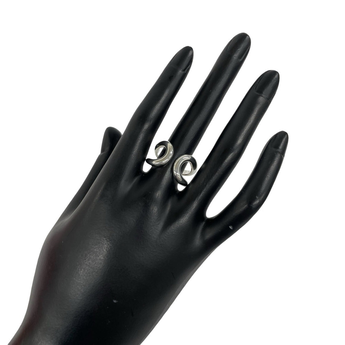 Hermes Silver Silver 925 Band Ring (Pre-Owned)