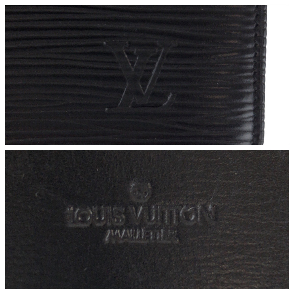 Louis Vuitton Black Leather Coin Purse/Coin Case (Pre-Owned)