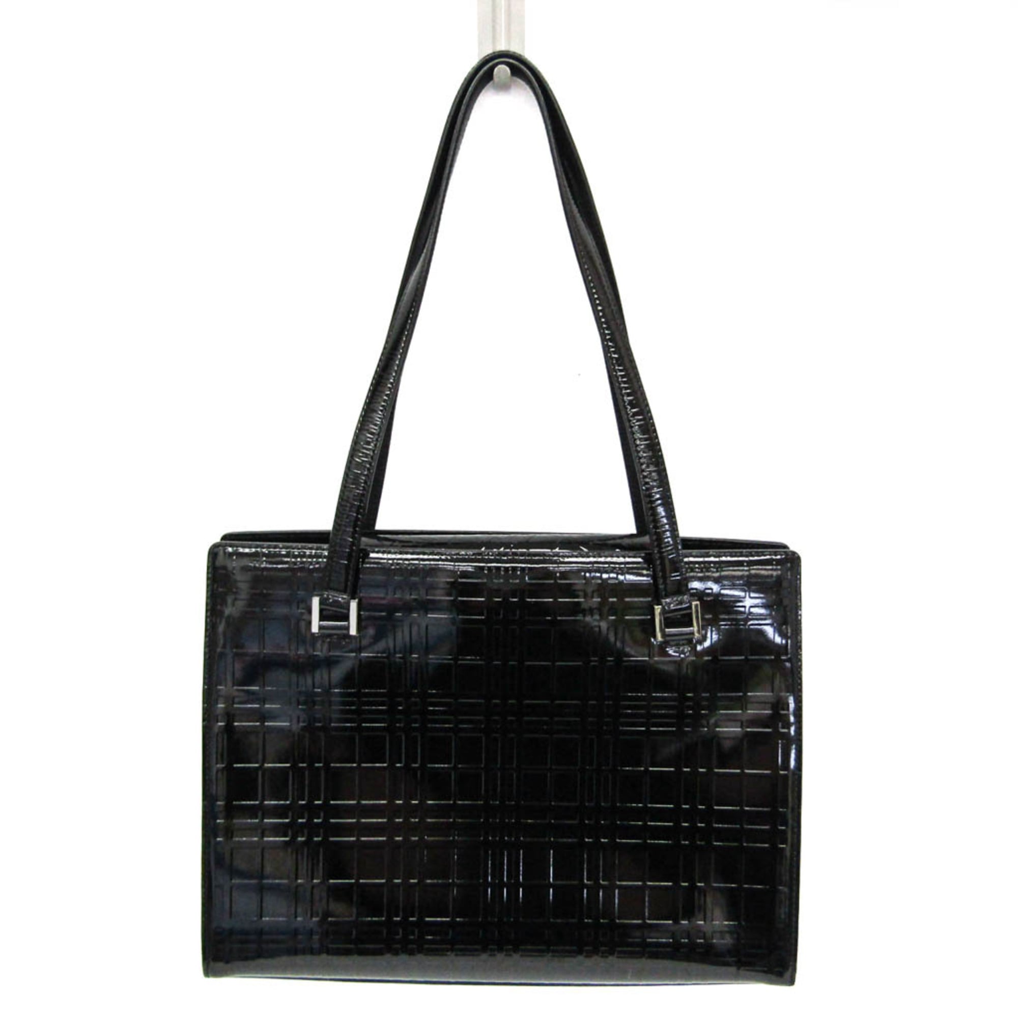 Burberry Black Patent Leather Shoulder Bag (Pre-Owned)