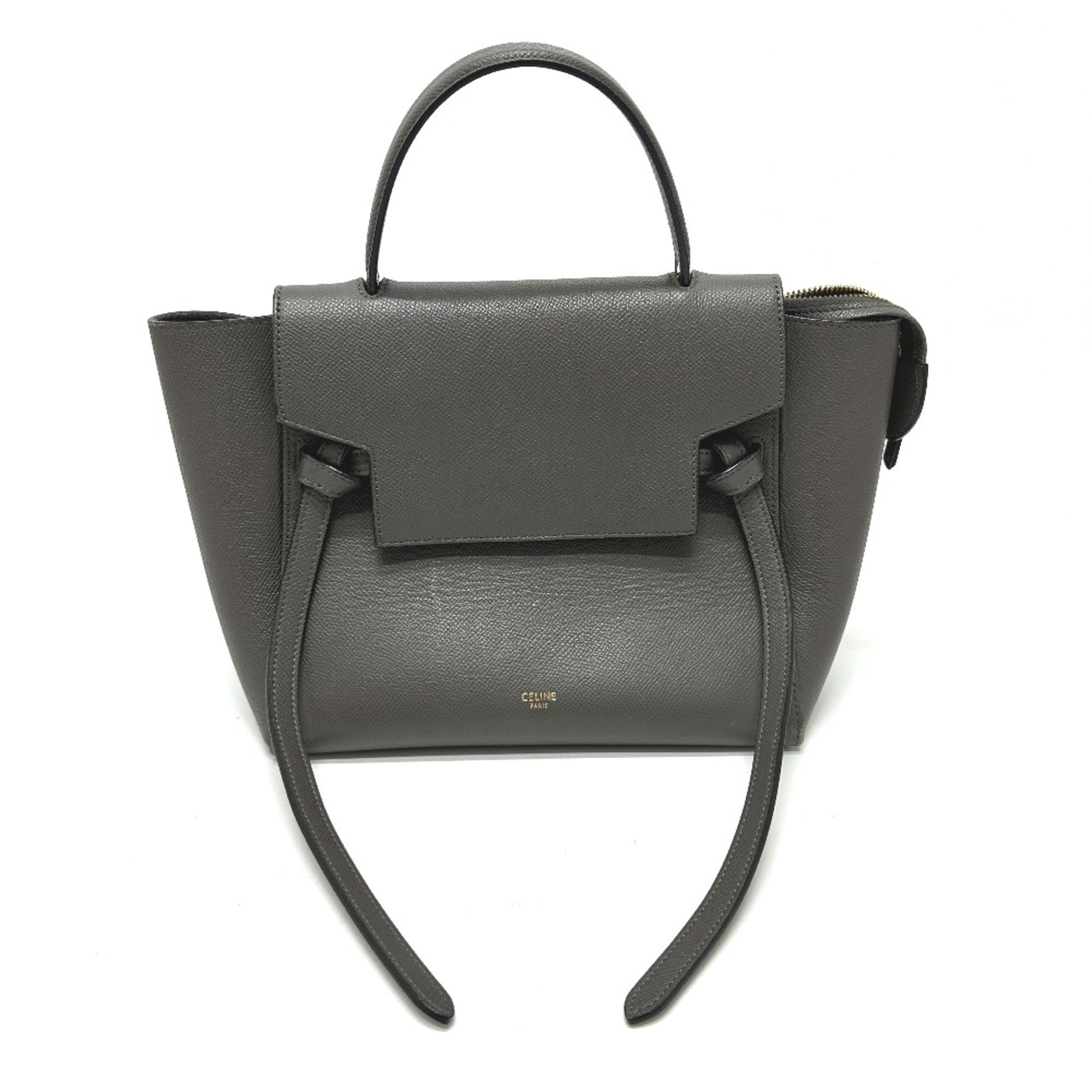 Celine Gray Leather Handbag (Pre-Owned)