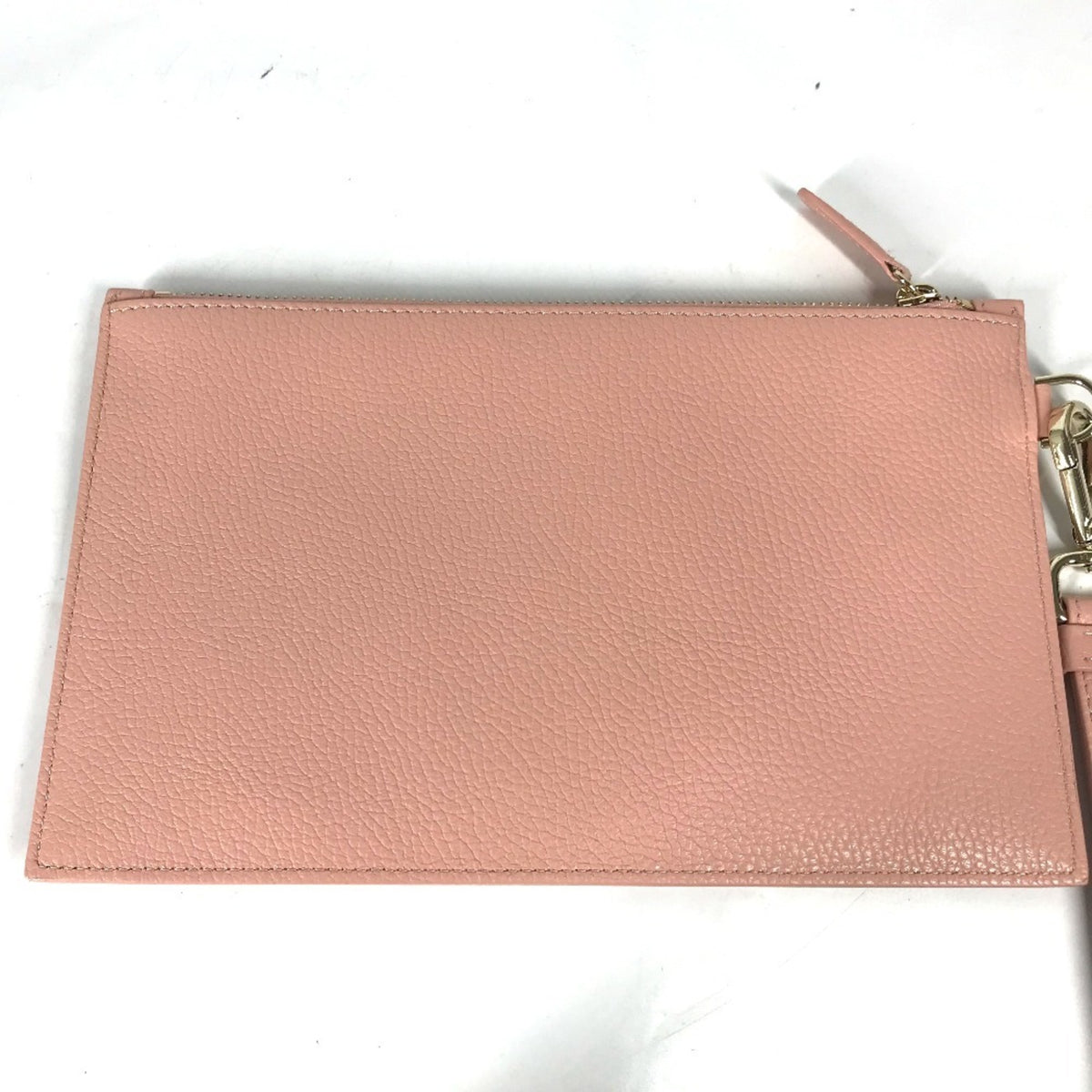 Versace Pink Leather Clutch Bag Pouch (Pre-Owned)