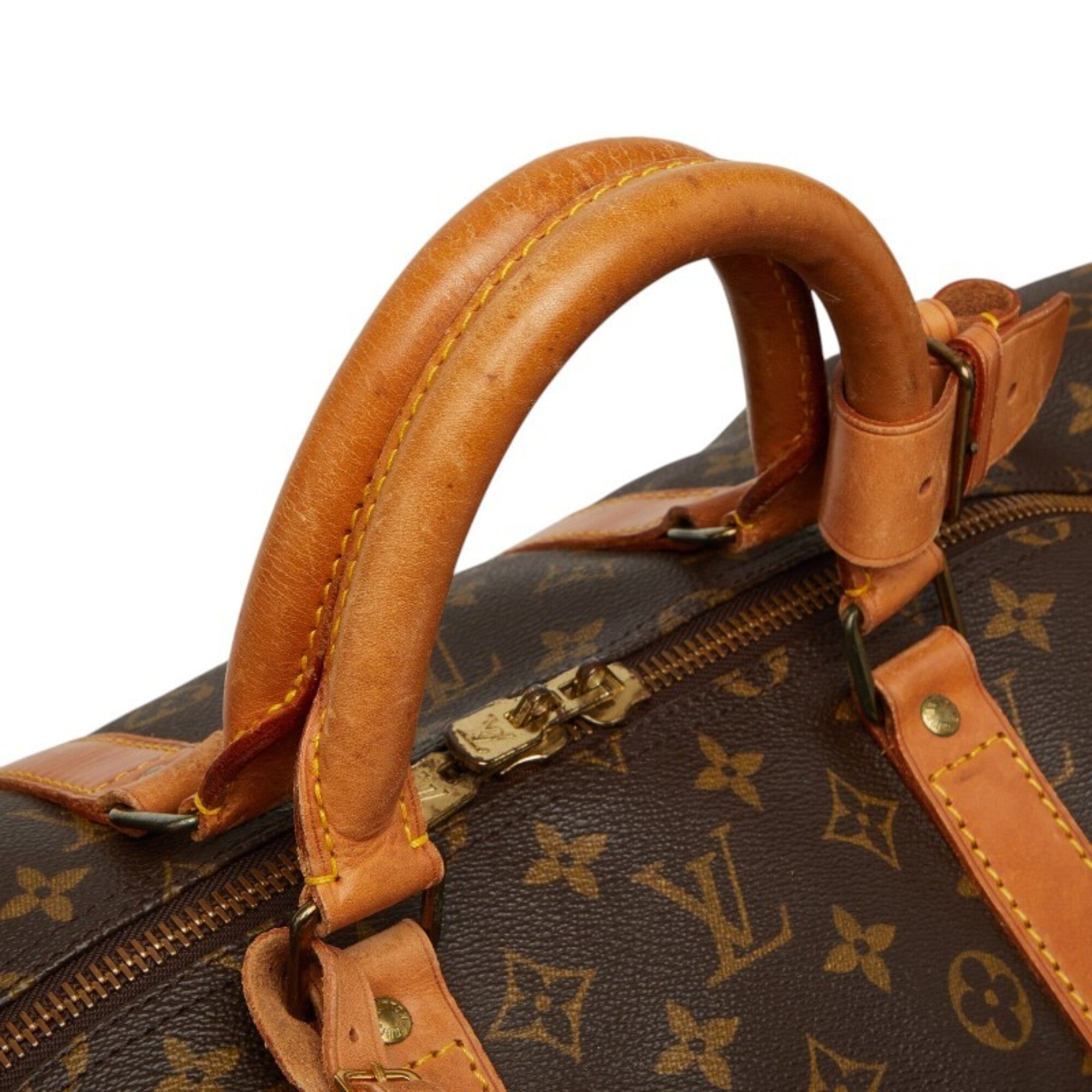 Louis Vuitton Brown Pvc Leather Boston Bag (Pre-Owned)