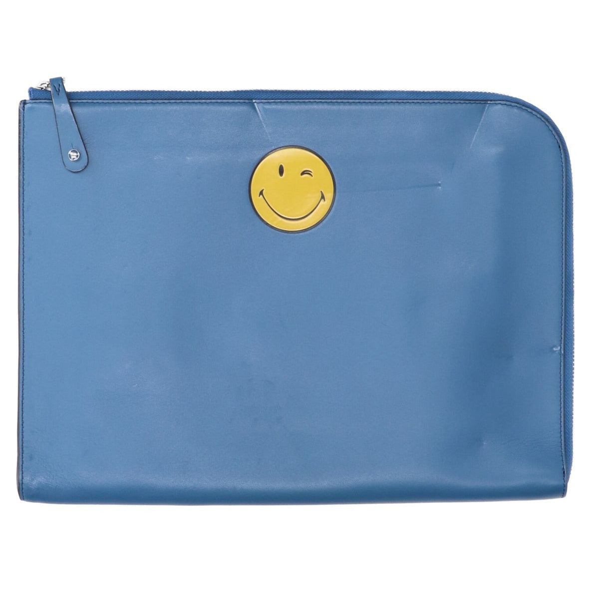 Anya Hindmarch Blue Leather Clutch Bag (Pre-Owned)