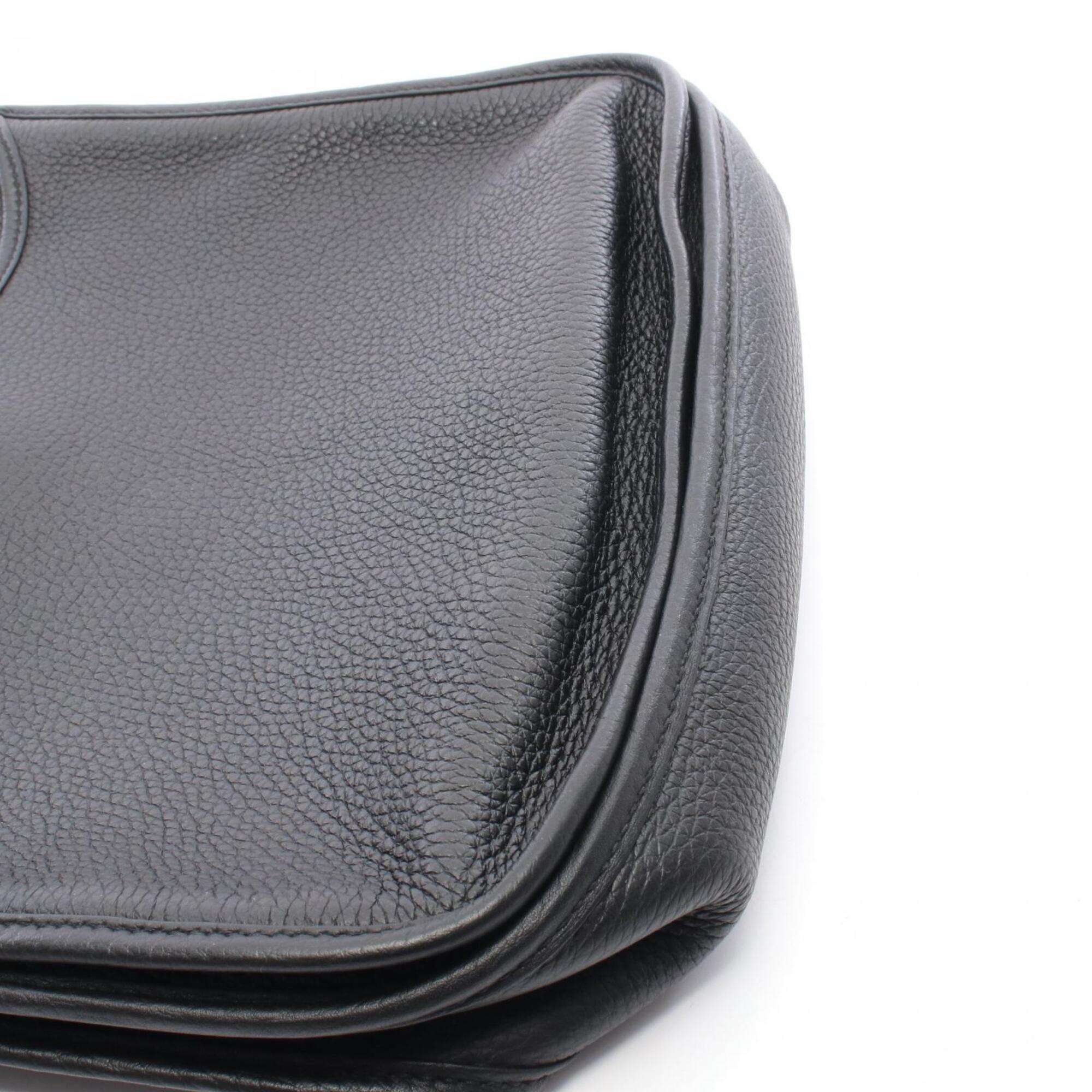 Hermes Black Taurillon Clemence Leather Leather Handbag Shoulder Bag (Pre-Owned)