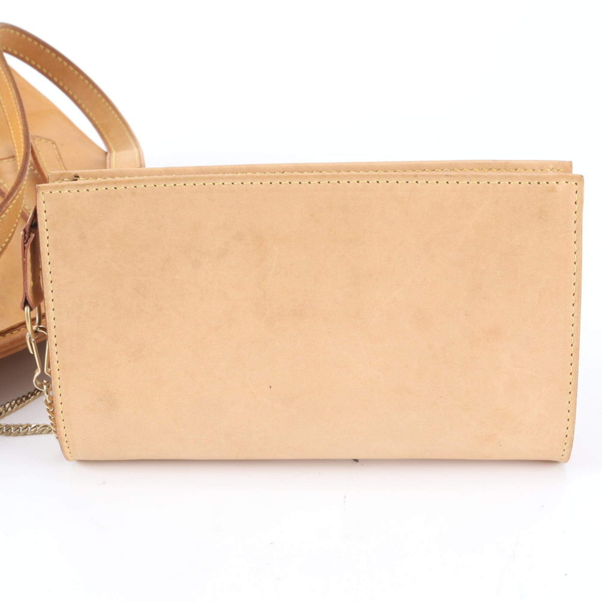 Louis Vuitton Natural Leather Handbag Pouch Shoulder Bag Tote Bag (Pre-Owned)
