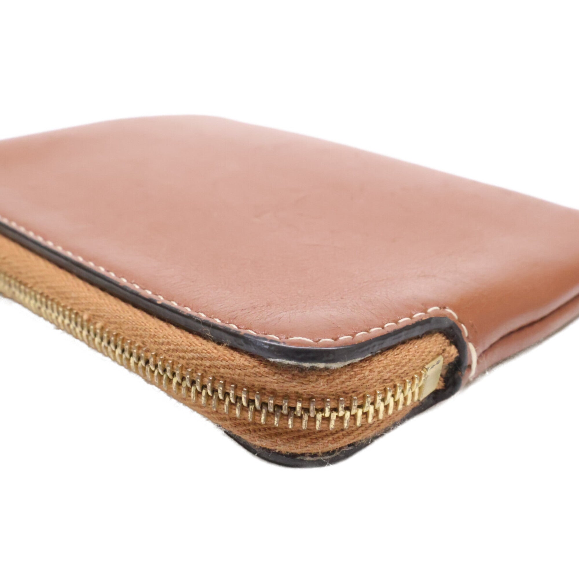 Celine Brown Leather Coin Purse/Coin Case (Pre-Owned)