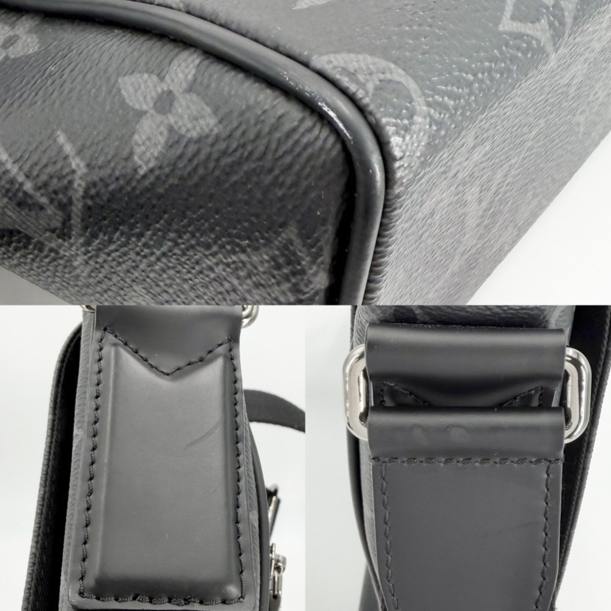 Louis Vuitton Black Monogram Eclipse Messenger Bag Shoulder Bag (Pre-Owned)