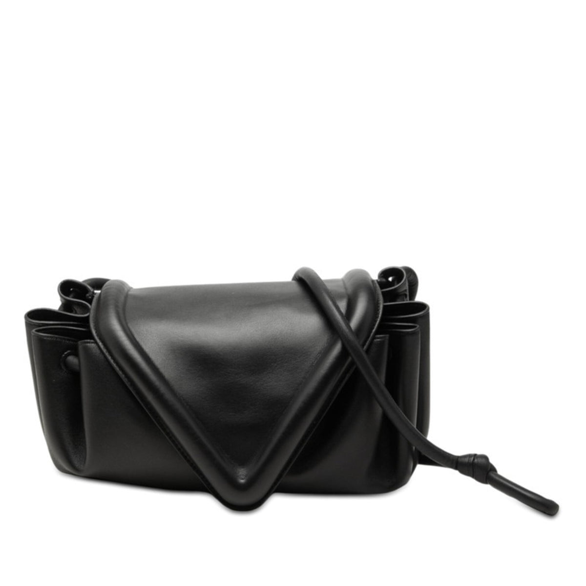Bottega Veneta Black Leather Shoulder Bag (Pre-Owned)