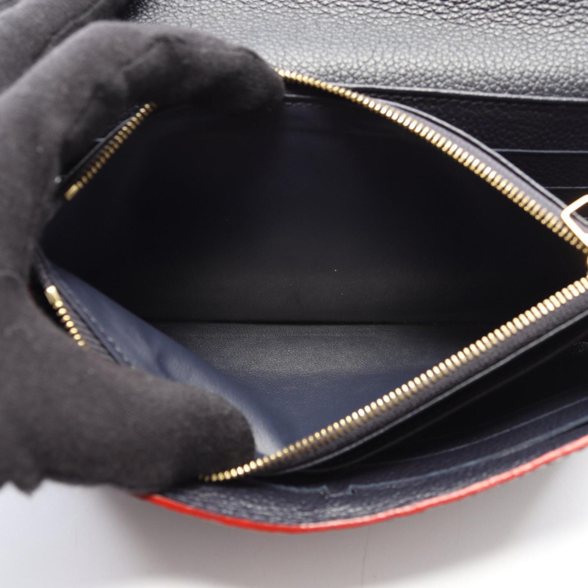 Louis Vuitton Marine Rouge Navy Monogram Empreinte Leather Long Wallet (Bi-Fold) (Pre-Owned)