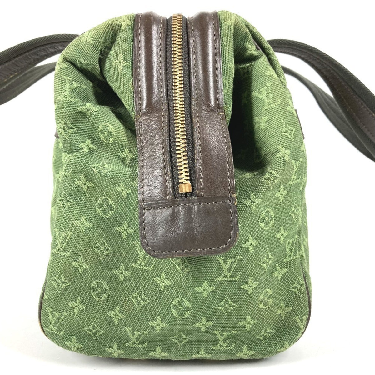 Louis Vuitton Khaki Monogram Mini Canvas Boston Bag Handbag Shoulder Bag (Pre-Owned)