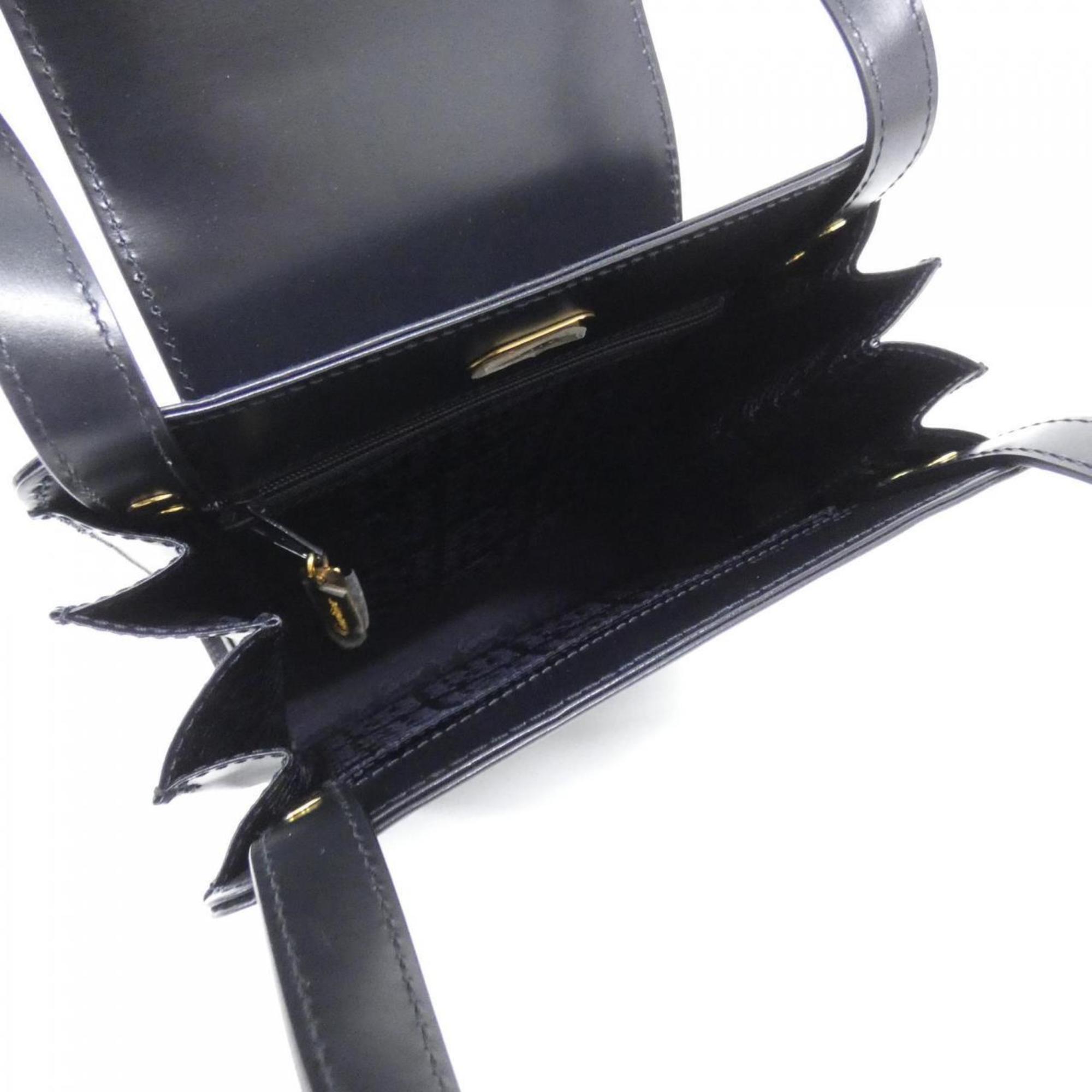 Cartier Navy Leather Handbag (Pre-Owned)