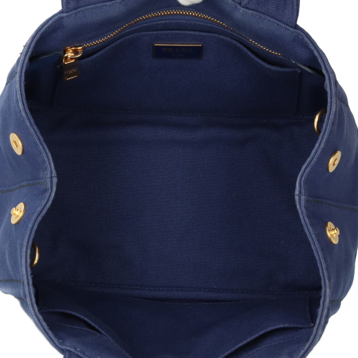Prada Blue Canvas Shoulder Bag (Pre-Owned)