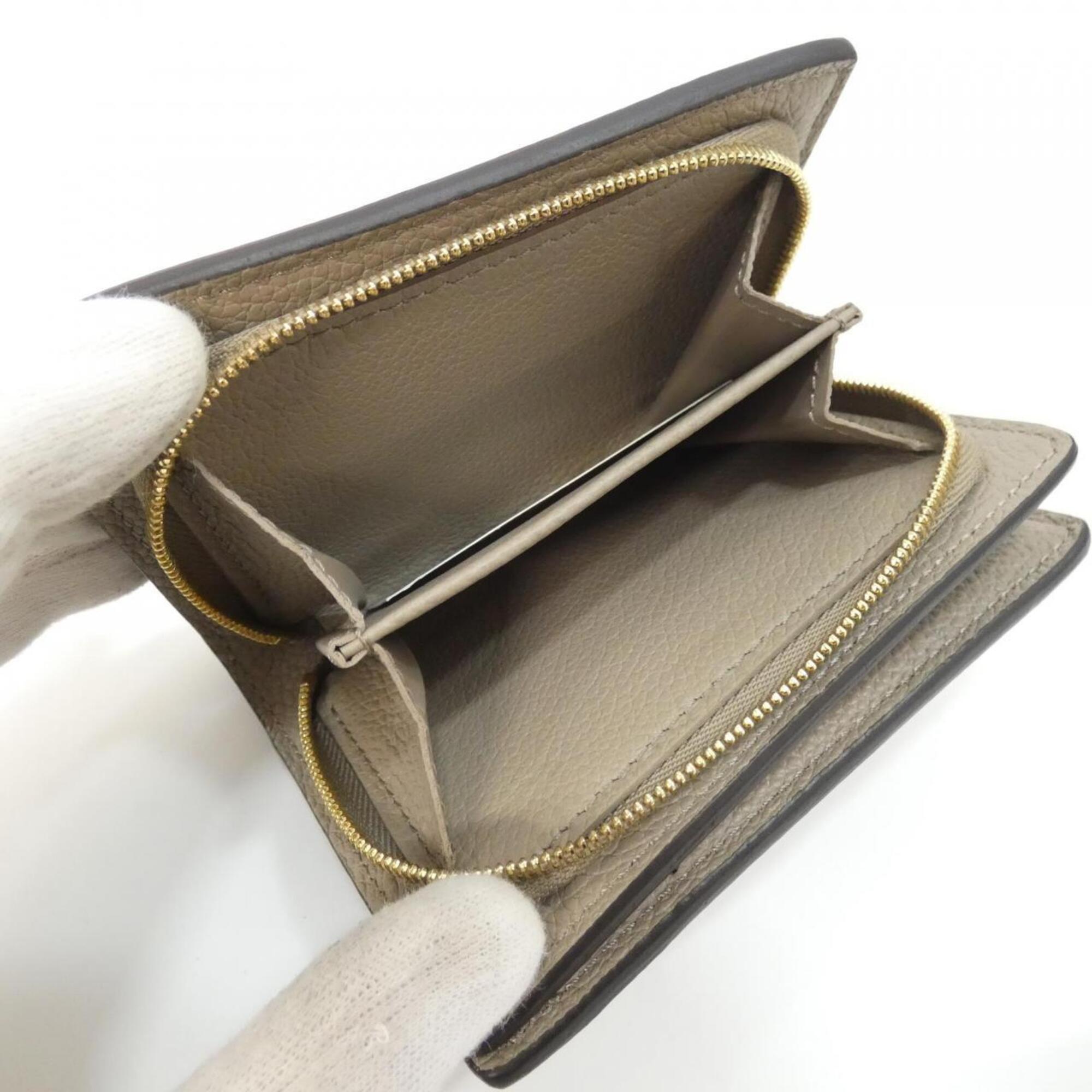 Louis Vuitton Beige Tourterelle Leather Wallet (Bi-Fold) (Pre-Owned)