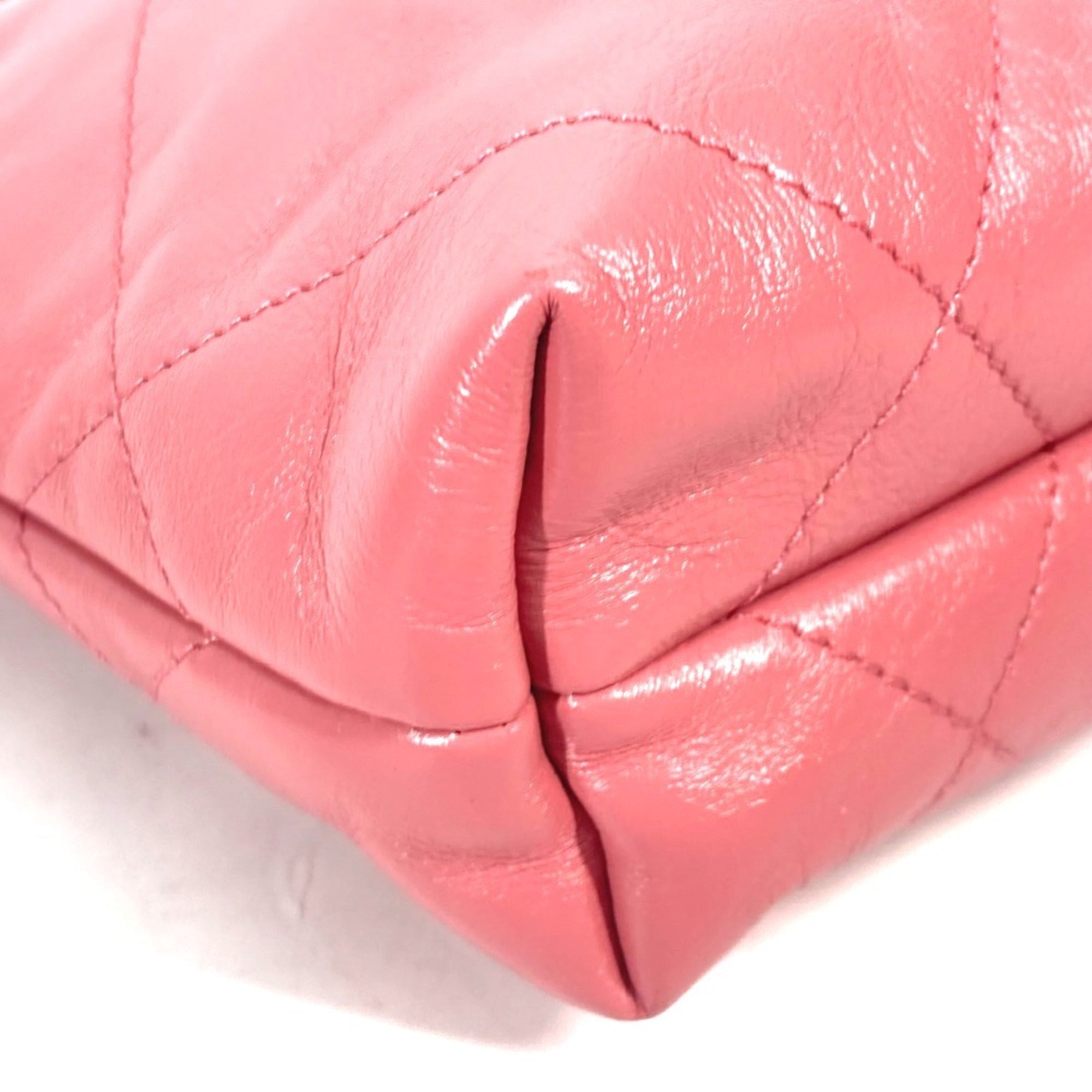 Chanel Pink Leather Handbag Shoulder Bag (Pre-Owned)