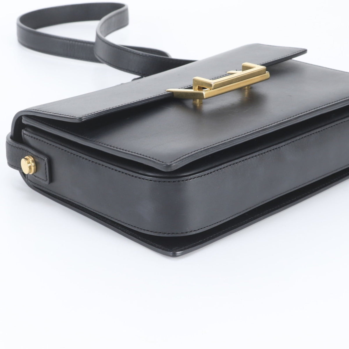 Saint Laurent Black Leather Crossbody Bag Shoulder Bag (Pre-Owned)