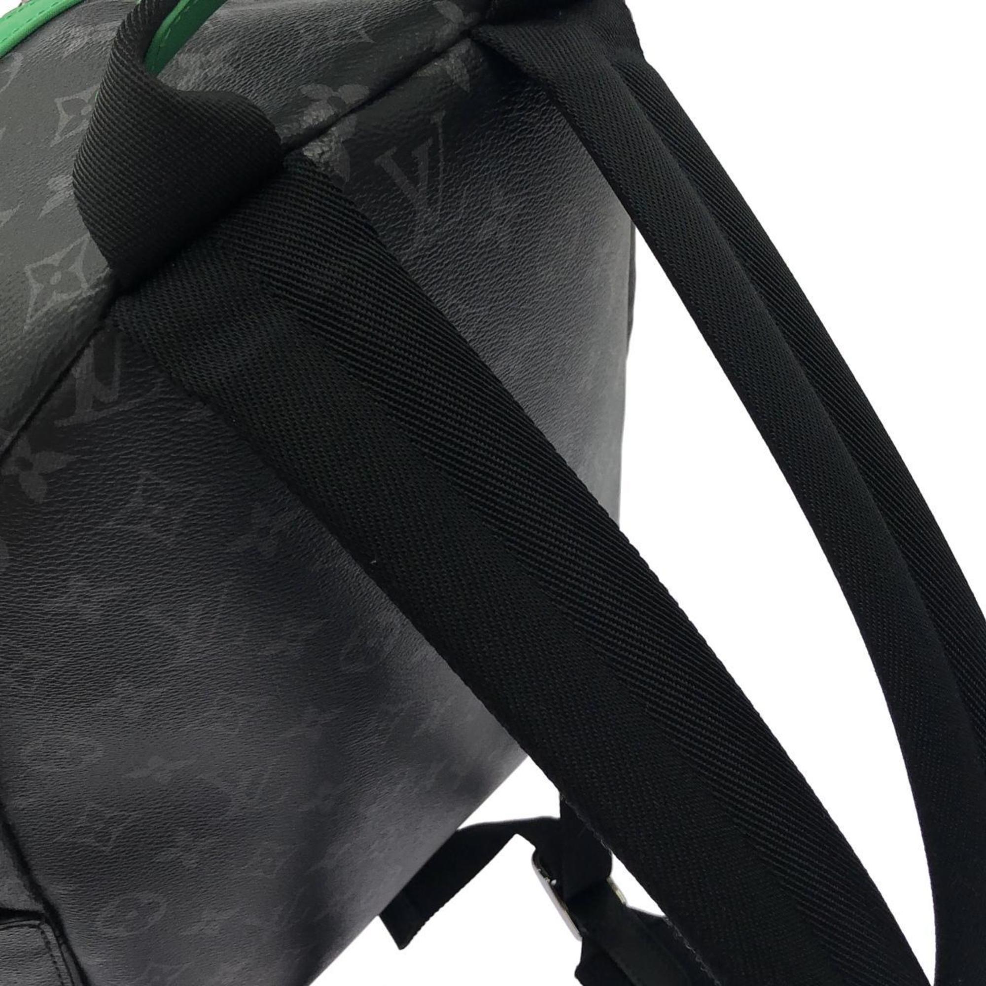 Louis Vuitton Black Green Coated Canvas Backpack (Pre-Owned)