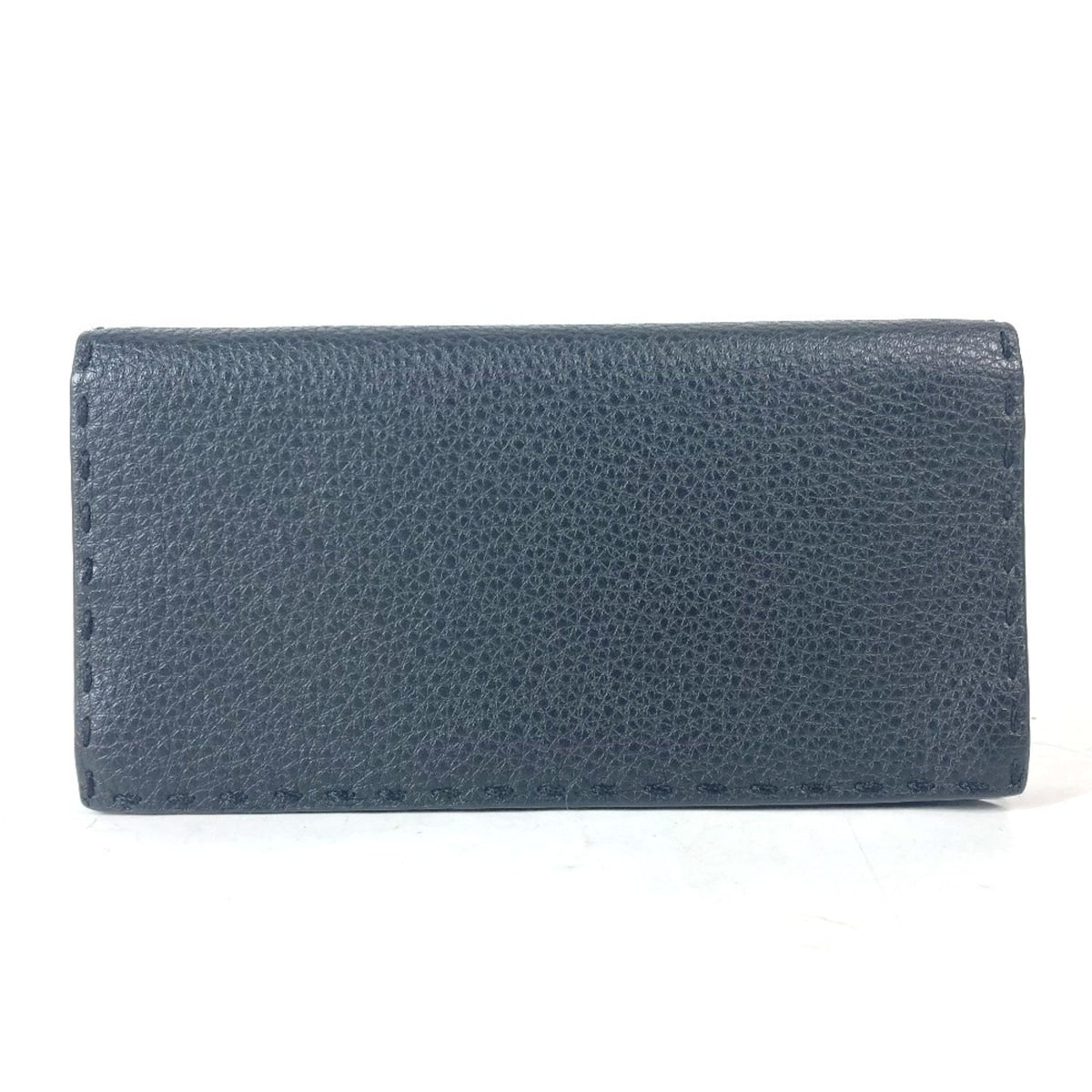 Fendi Black Leather Long Wallet (Bi-Fold) (Pre-Owned)