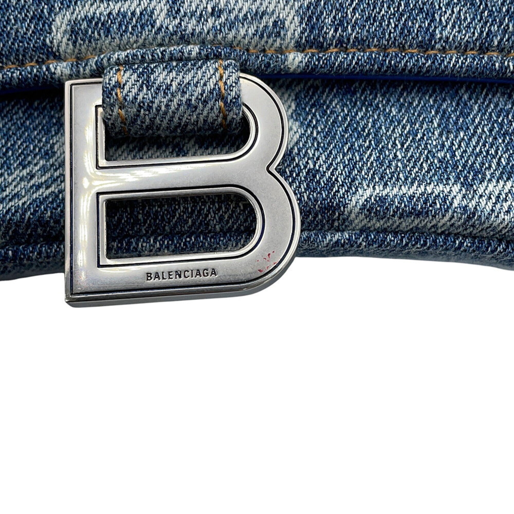 Balenciaga Blue Denim Handbag Shoulder Bag (Pre-Owned)