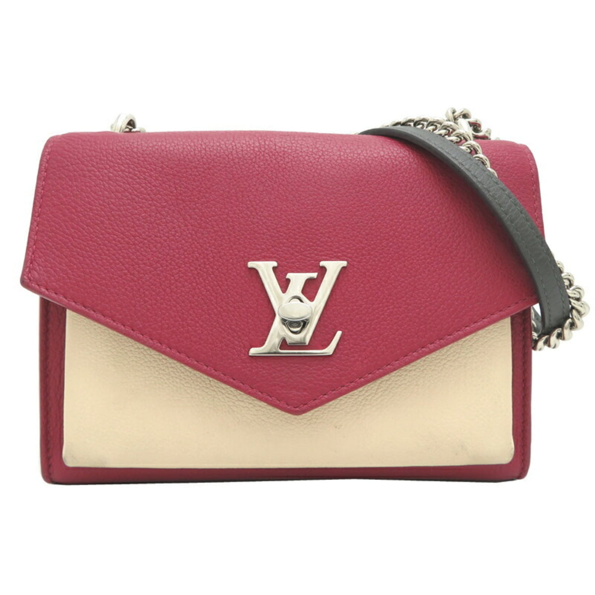 Louis Vuitton Bordeaux Ivory Leather Shoulder Bag (Pre-Owned)