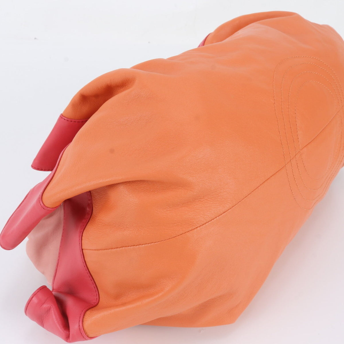 Loewe Orange Pink Leather Handbag Tote Bag (Pre-Owned)