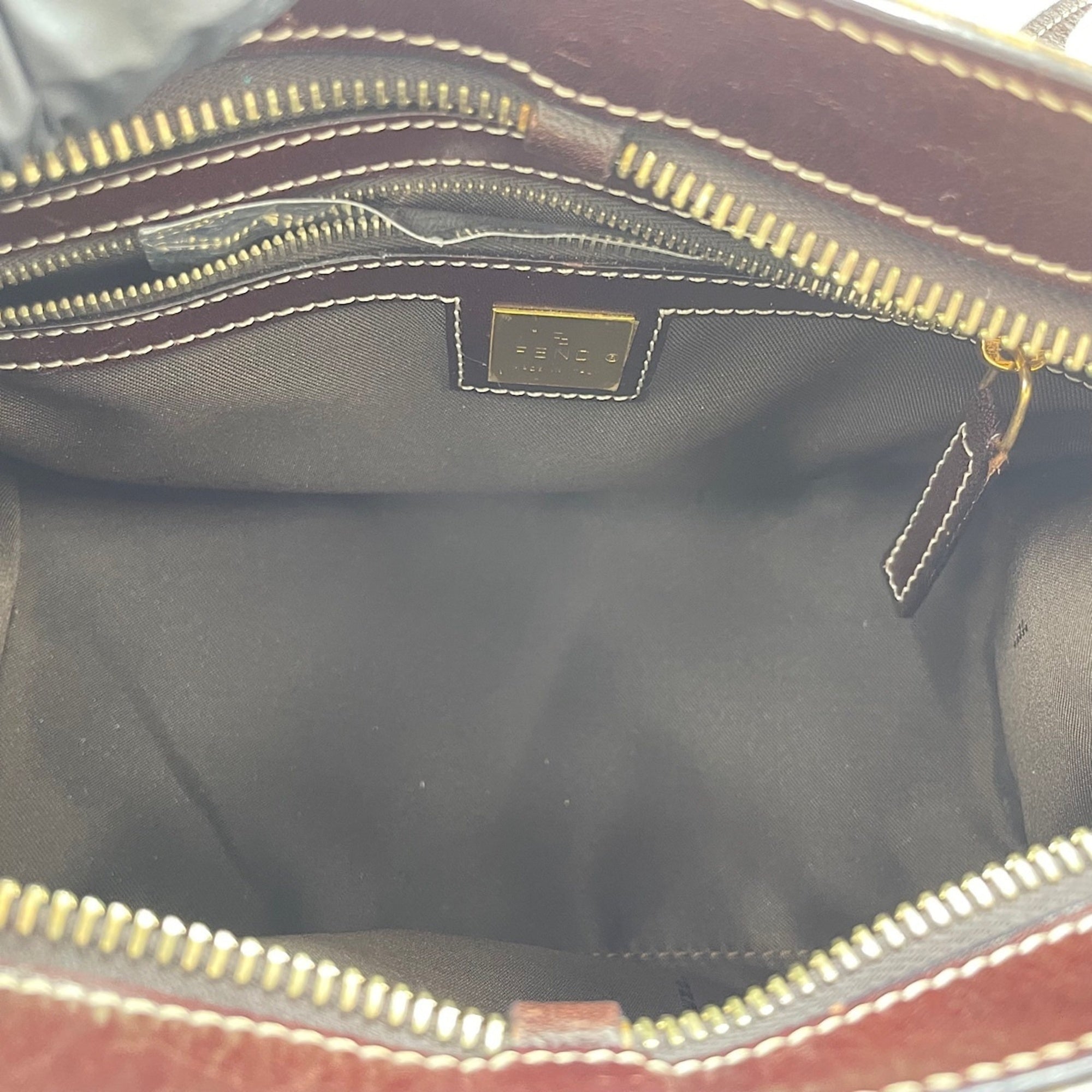Fendi Brown Zucchino Handbag (Pre-Owned)
