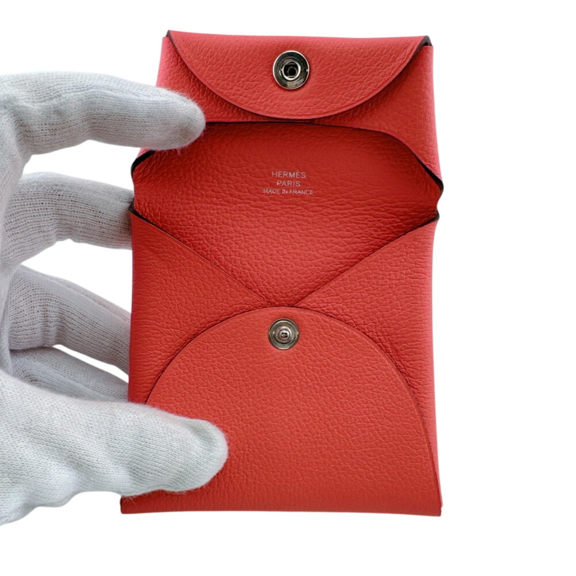 Hermes Pink Rose Azalee Coin Purse/Coin Case (Pre-Owned)