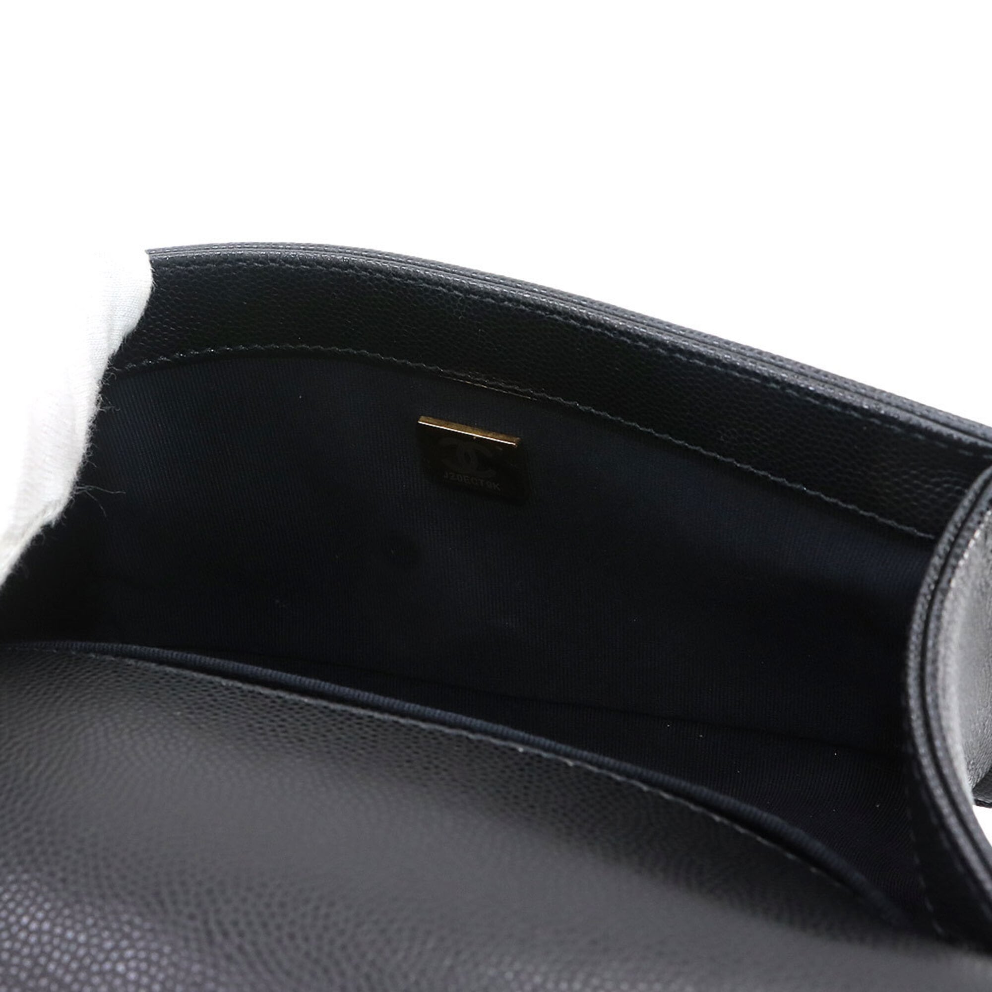 Chanel Black Grained Calfskin Handbag Shoulder Bag (Pre-Owned)