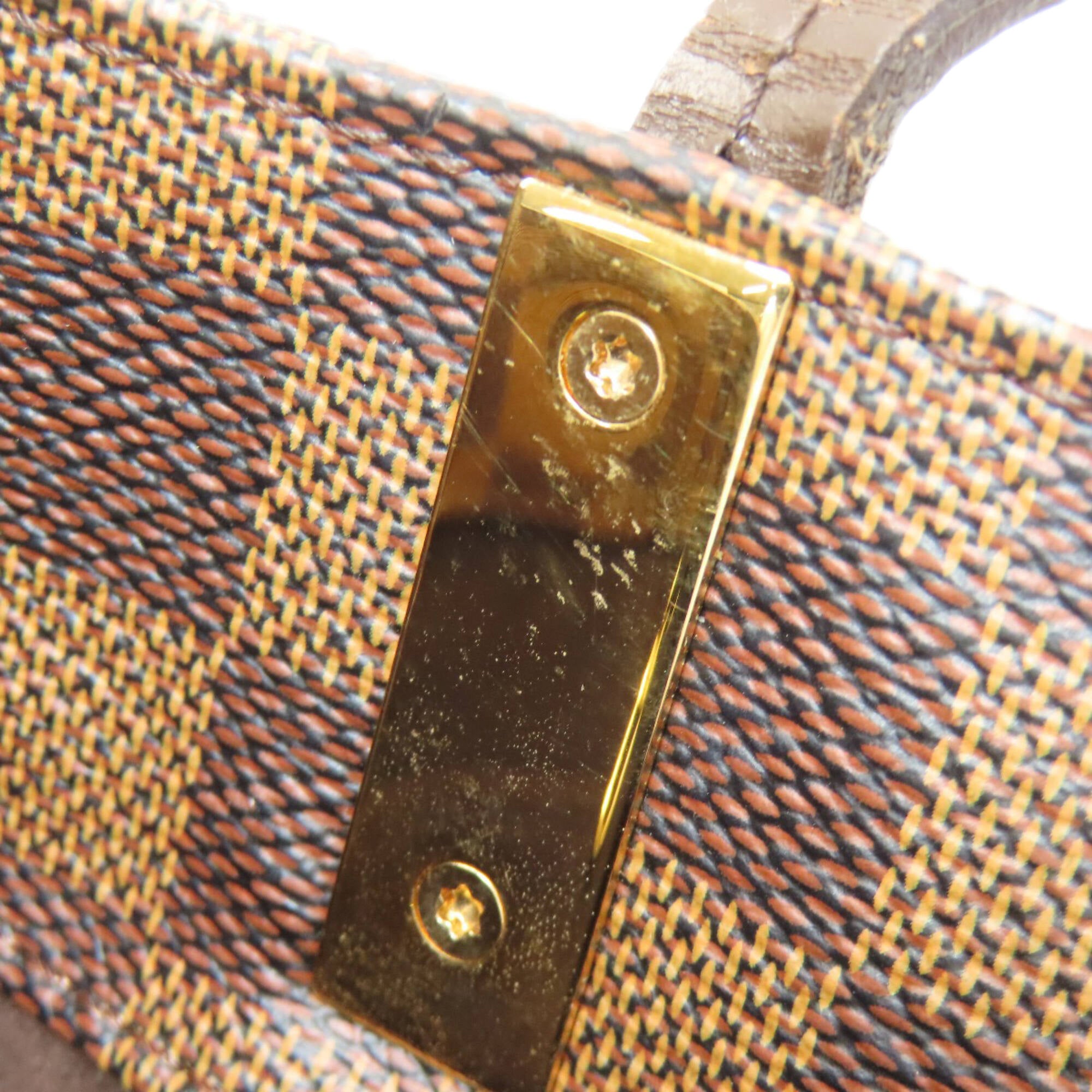 Louis Vuitton Brown Damier Canvas Ebene Damier Canvas Tote Bag (Pre-Owned)