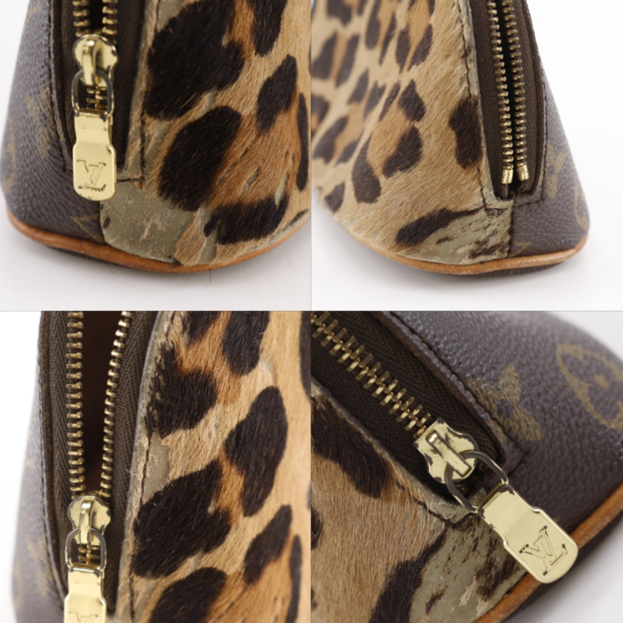 Louis Vuitton Brown Monogram Leather Pouch (Pre-Owned)