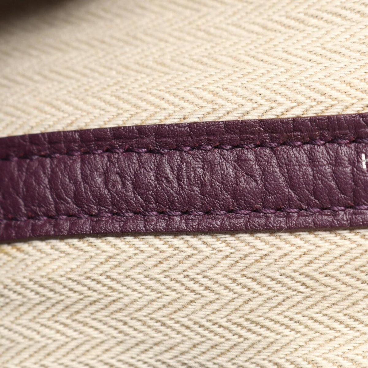 Hermes Cassis Purple Fjord Leather Handbag Tote Bag (Pre-Owned)
