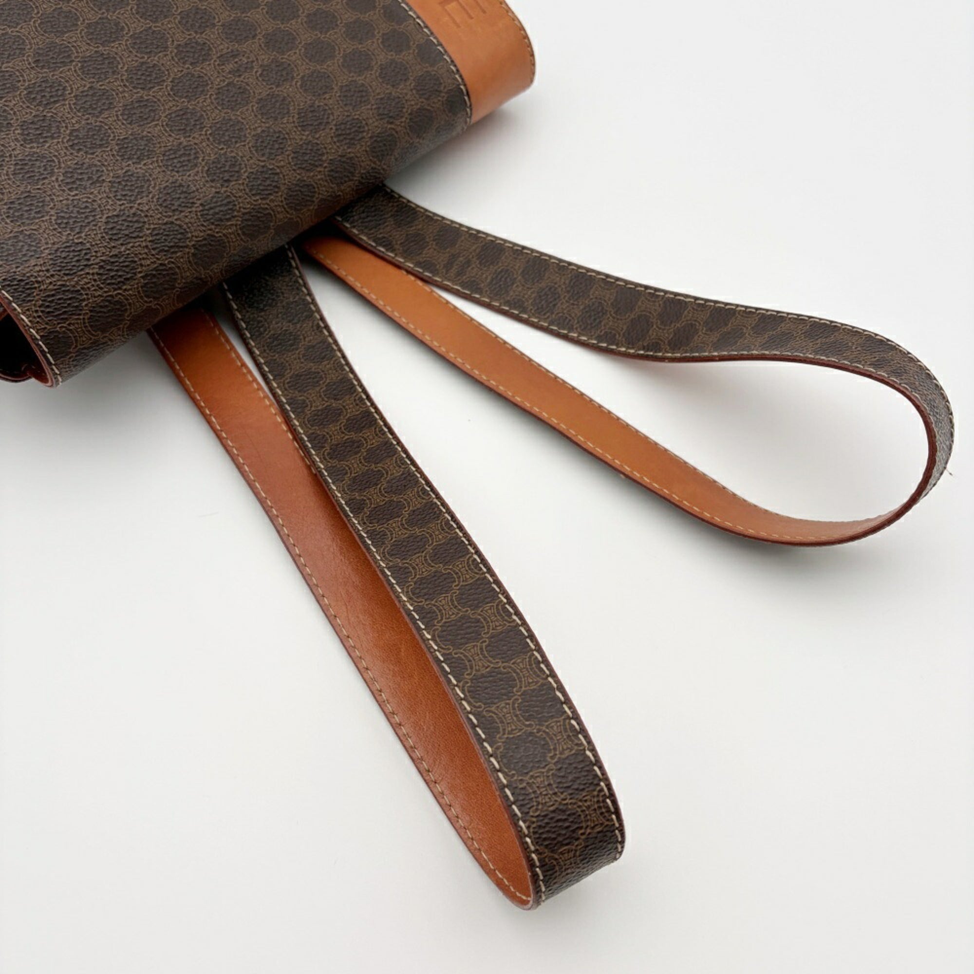 Celine Brown Camel Pvc Leather Backpack (Pre-Owned)