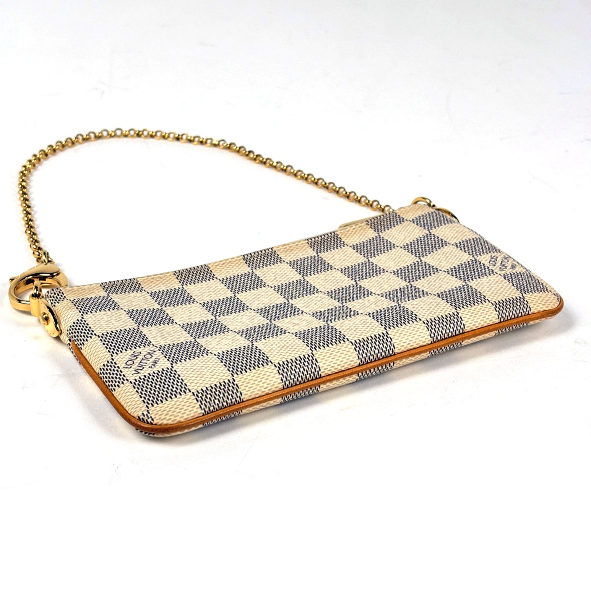 Louis Vuitton Damier Infini White Damier Azur Pochette Shoulder Bag (Pre-Owned)