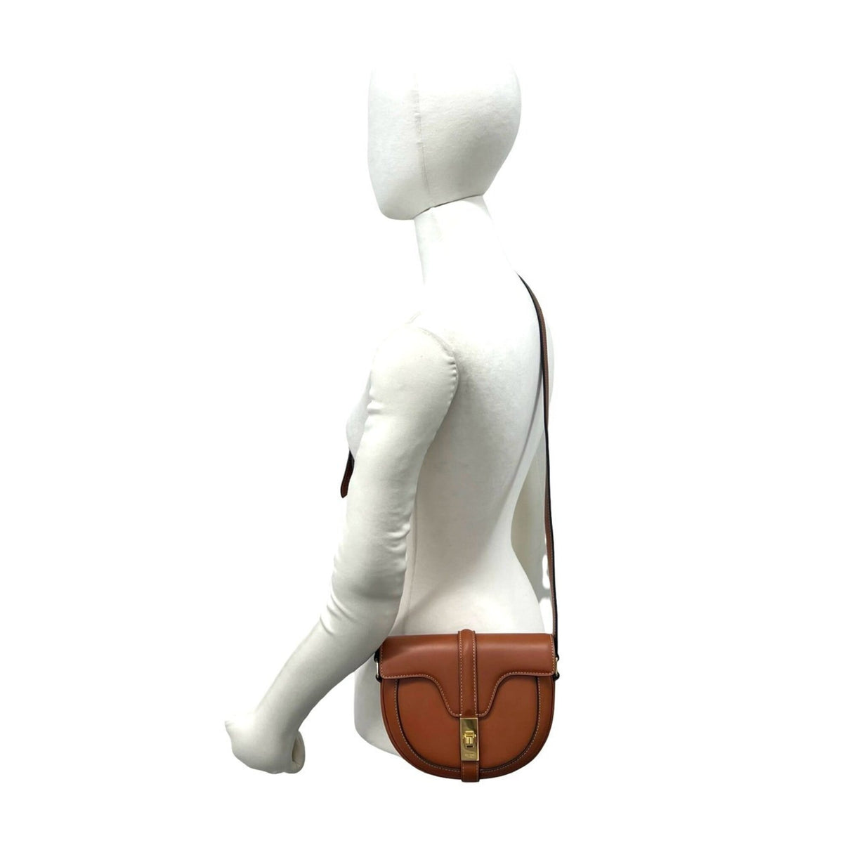 Celine Brown Leather Pochette Shoulder Bag (Pre-Owned)