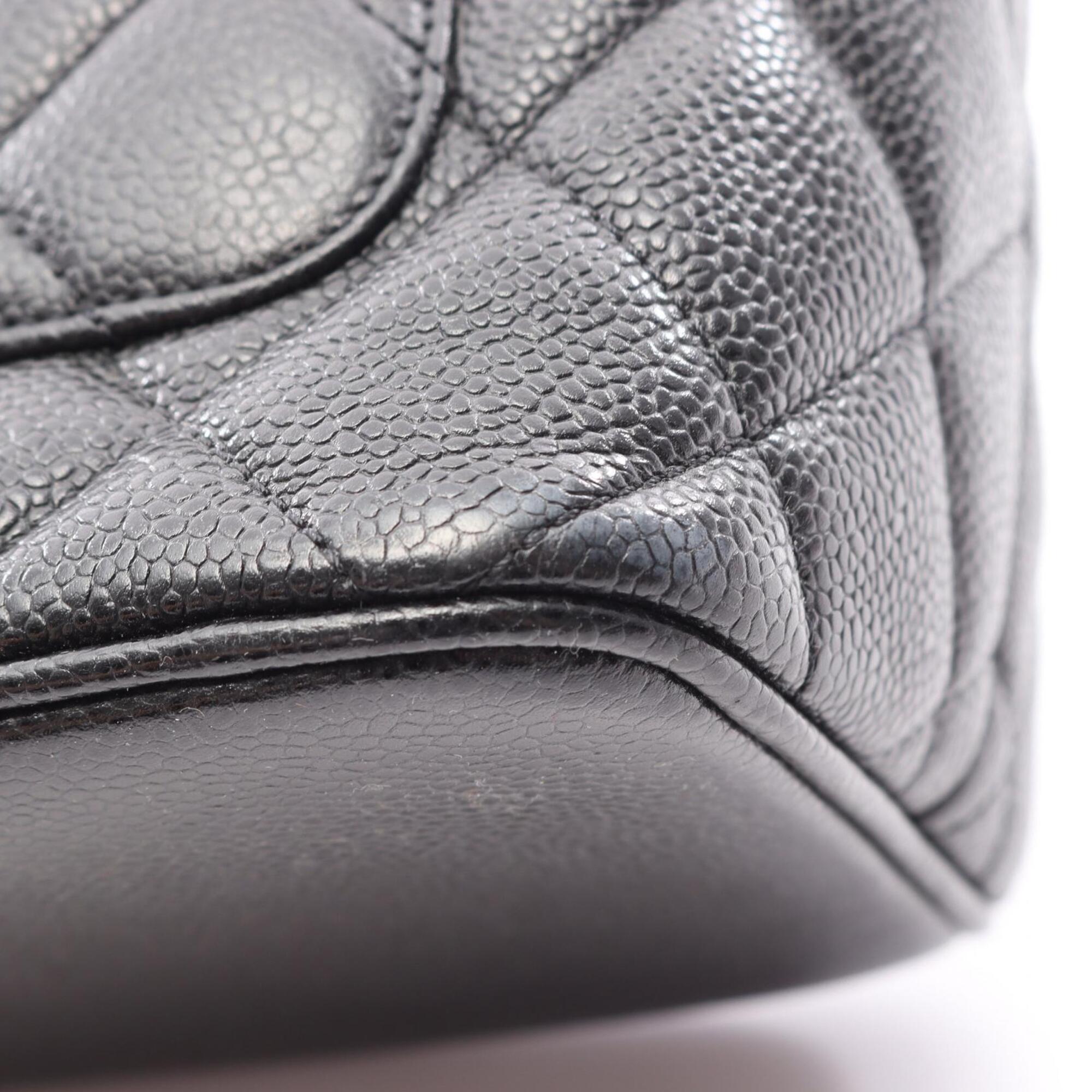 Chanel Black Grained Calfskin Handbag Tote Bag (Pre-Owned)