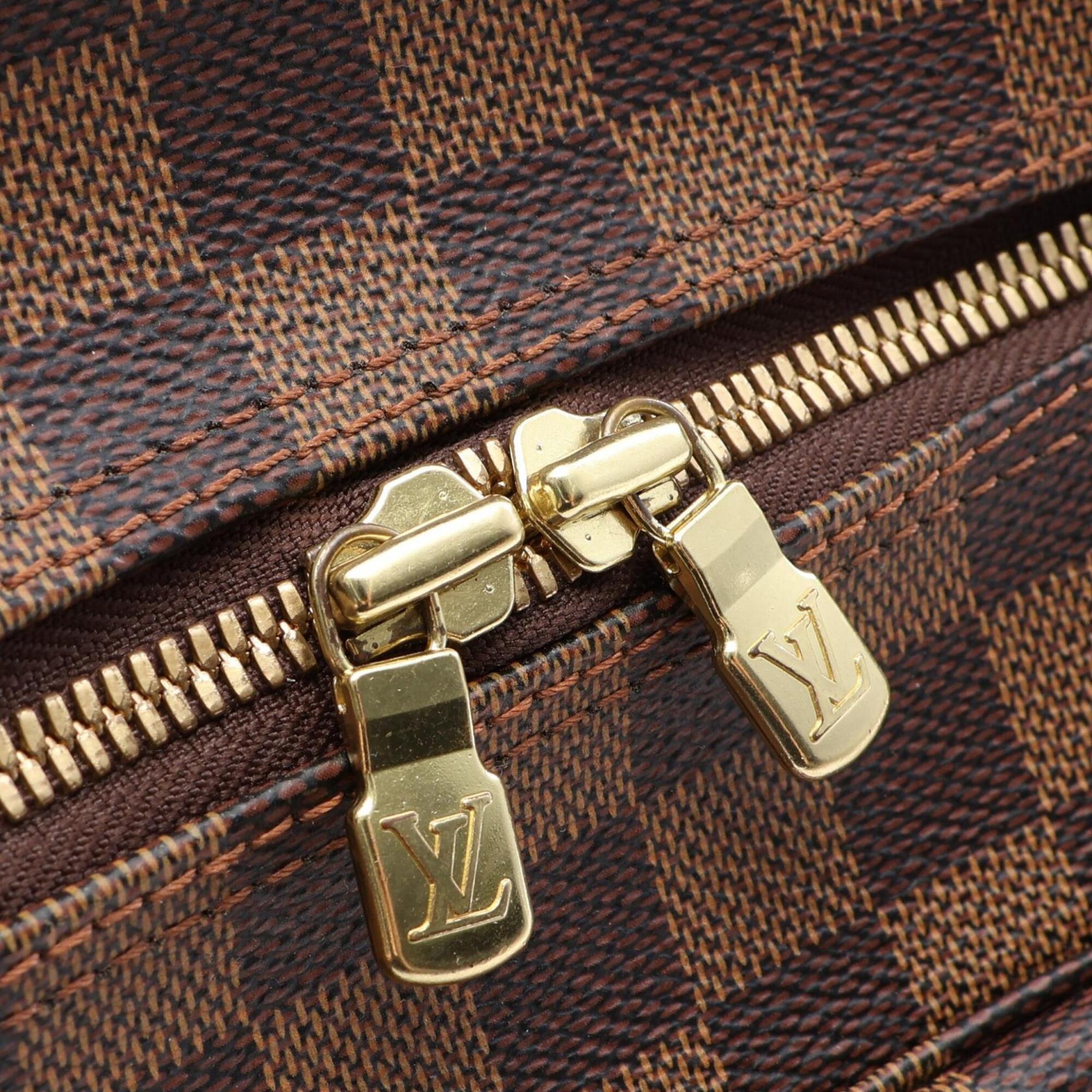 Louis Vuitton Brown Ebene Coated Canvas Leather Handbag Shoulder Bag (Pre-Owned)