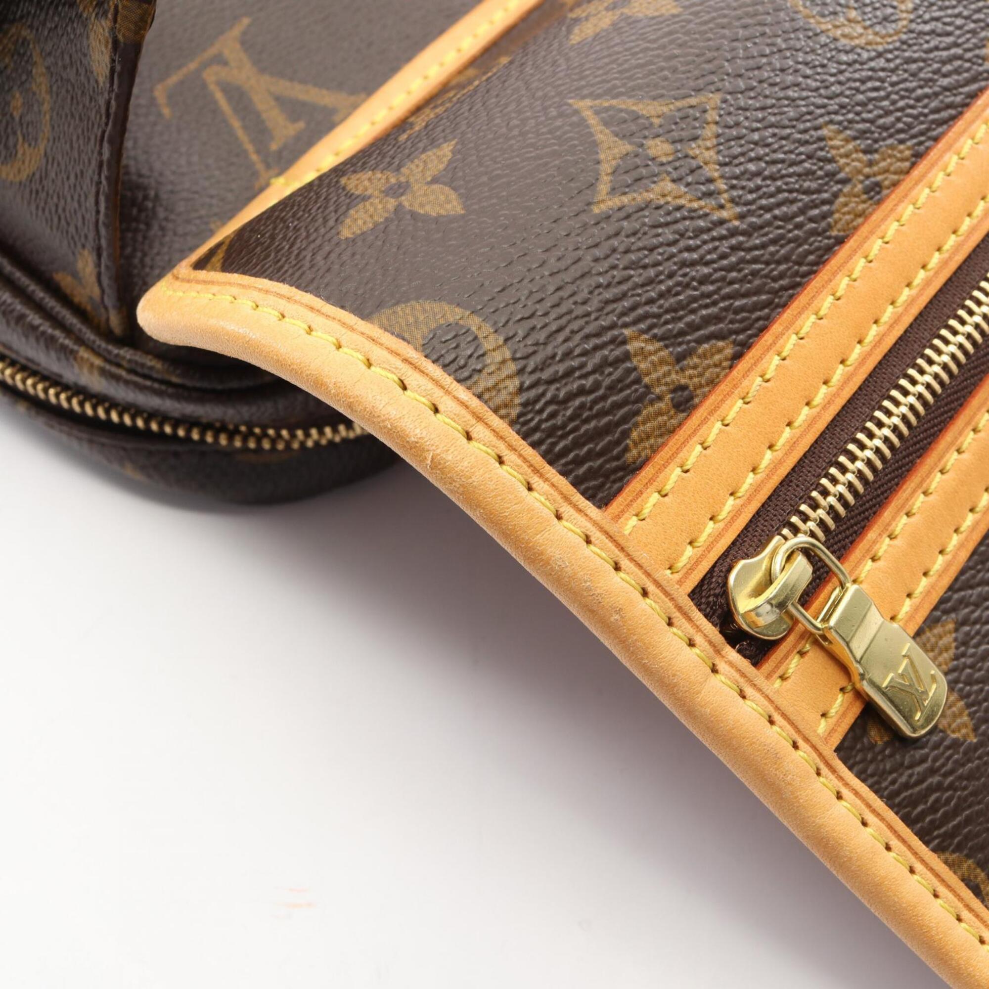 Louis Vuitton Brown Coated Canvas Leather Fanny Pack Handbag (Pre-Owned)